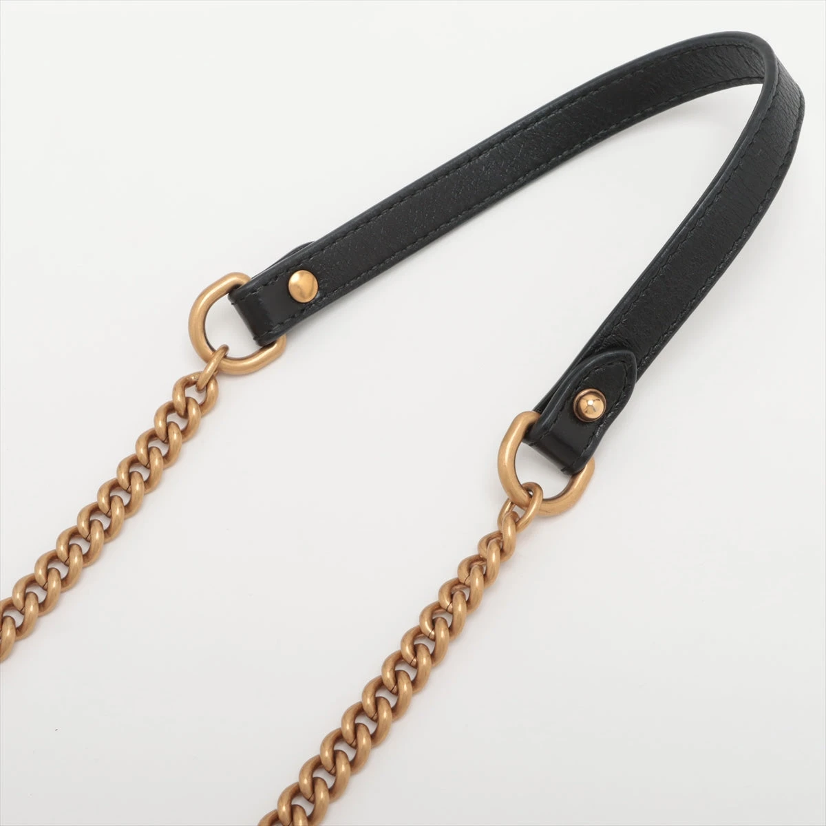 【美品】グッチ GG マーモント ゴースト チェーンショルダーバッグ レザー 黒 GUCCI - 【美品】グッチ GG マーモント ゴースト チェーン