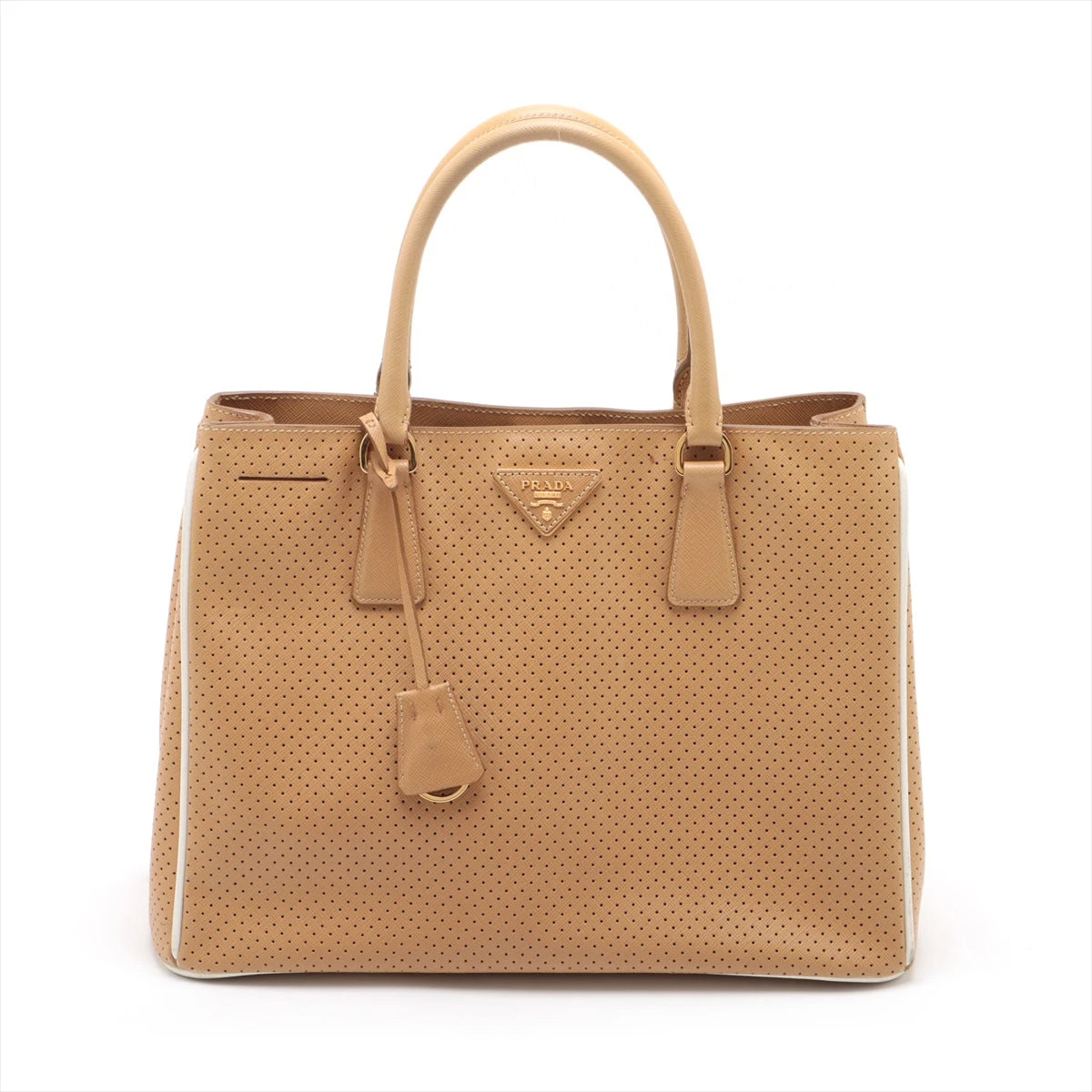 PRADA ハンドバッグ パンチング レザー