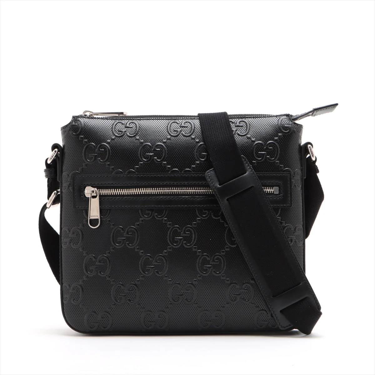 グッチ GGエンボス レザー ショルダーバッグ ブラック 406410 A2583565  