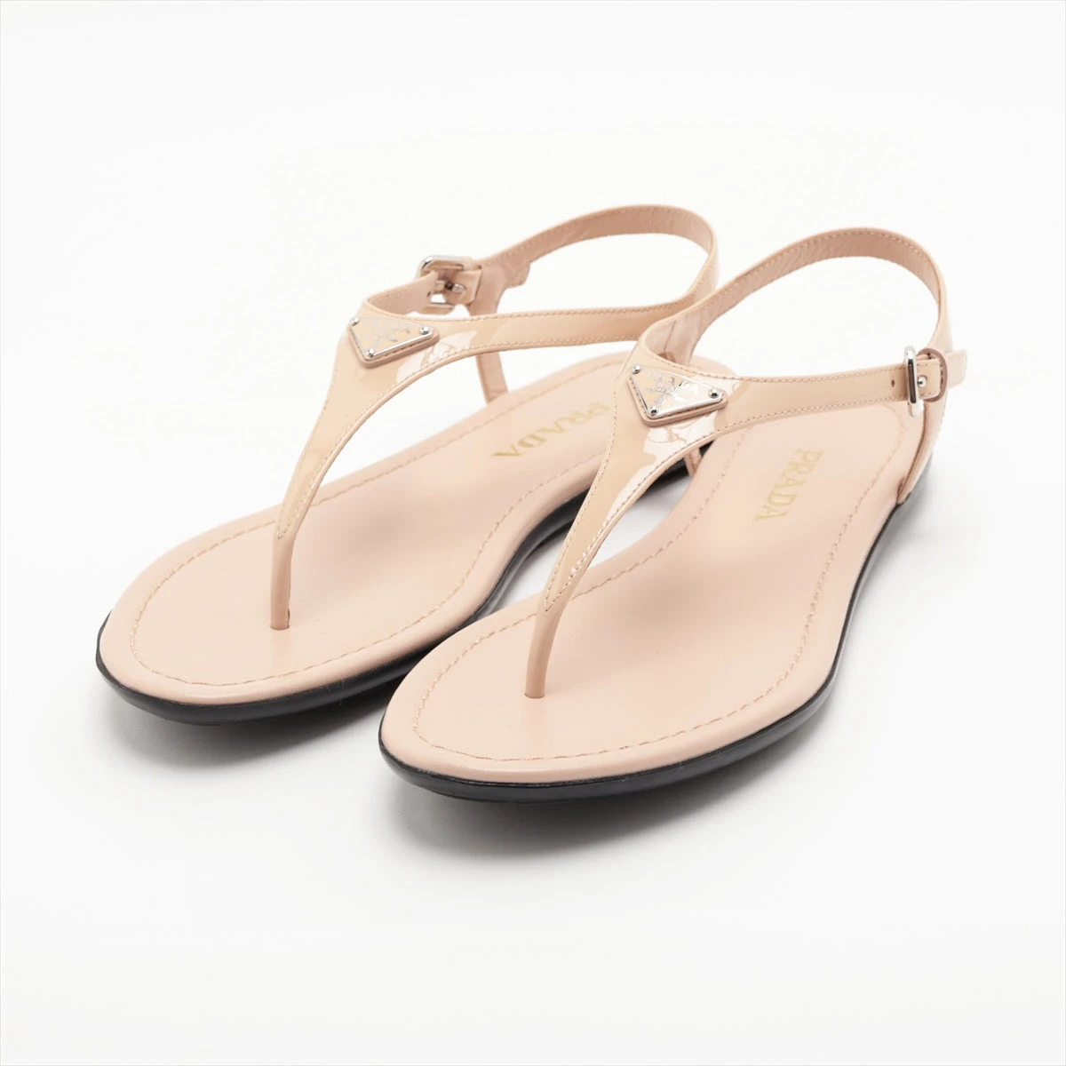 正規品prada プラダミュールサンダルトライアングル三角ロゴ37