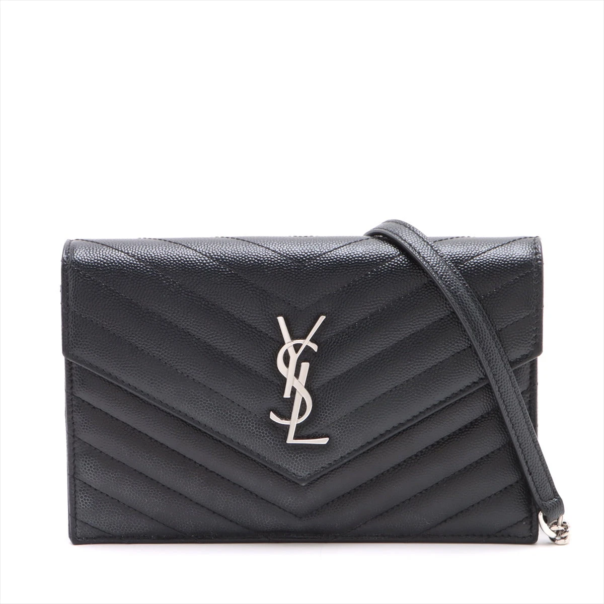 【SAINT LAURENT】モノグラム エンベロープ チェーンウォレット 国内買付♡サンローラン エンベロープ チェーンウォレット