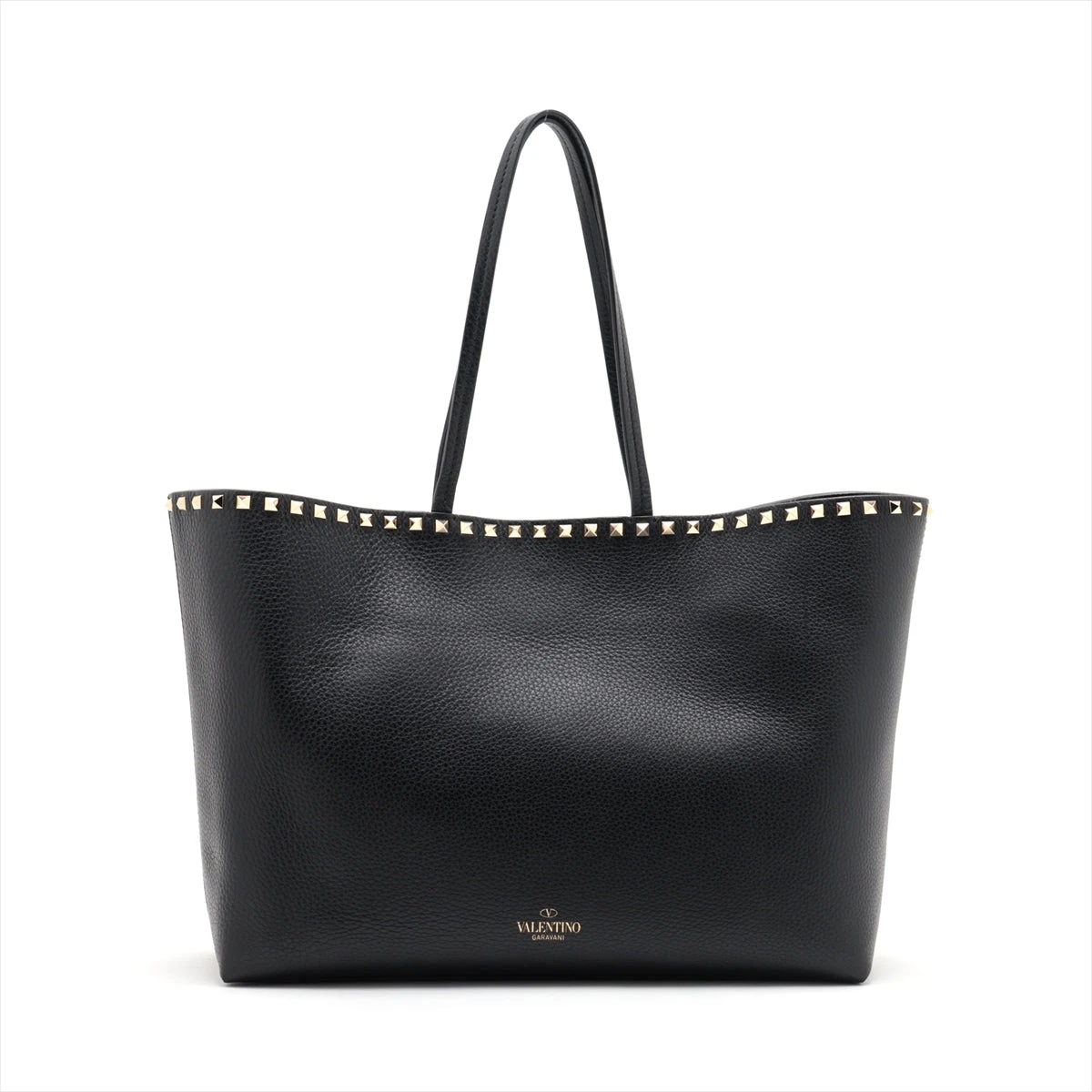 ヴァレンティノ　2way ロックスタッズ　レザーバッグ ヴァレンティノ ロックスタッズ レザー トートバッグ ブラック
