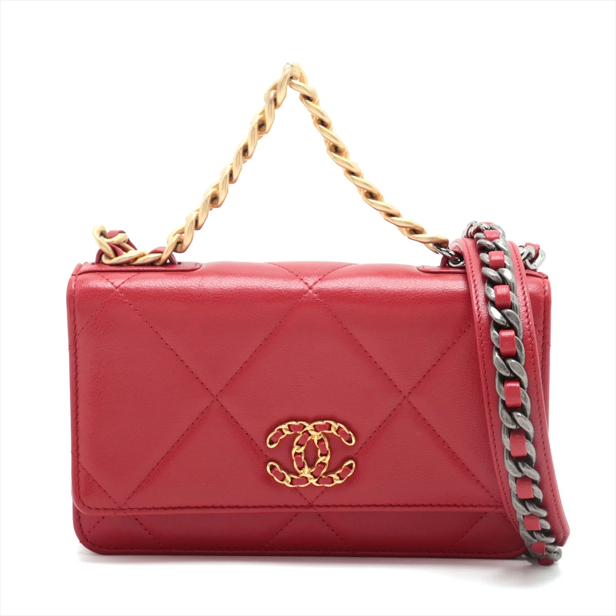 CHANEL★19 チェーンウォレット Chanel 19 チェーンウォレット - シャイニー ラムスキン