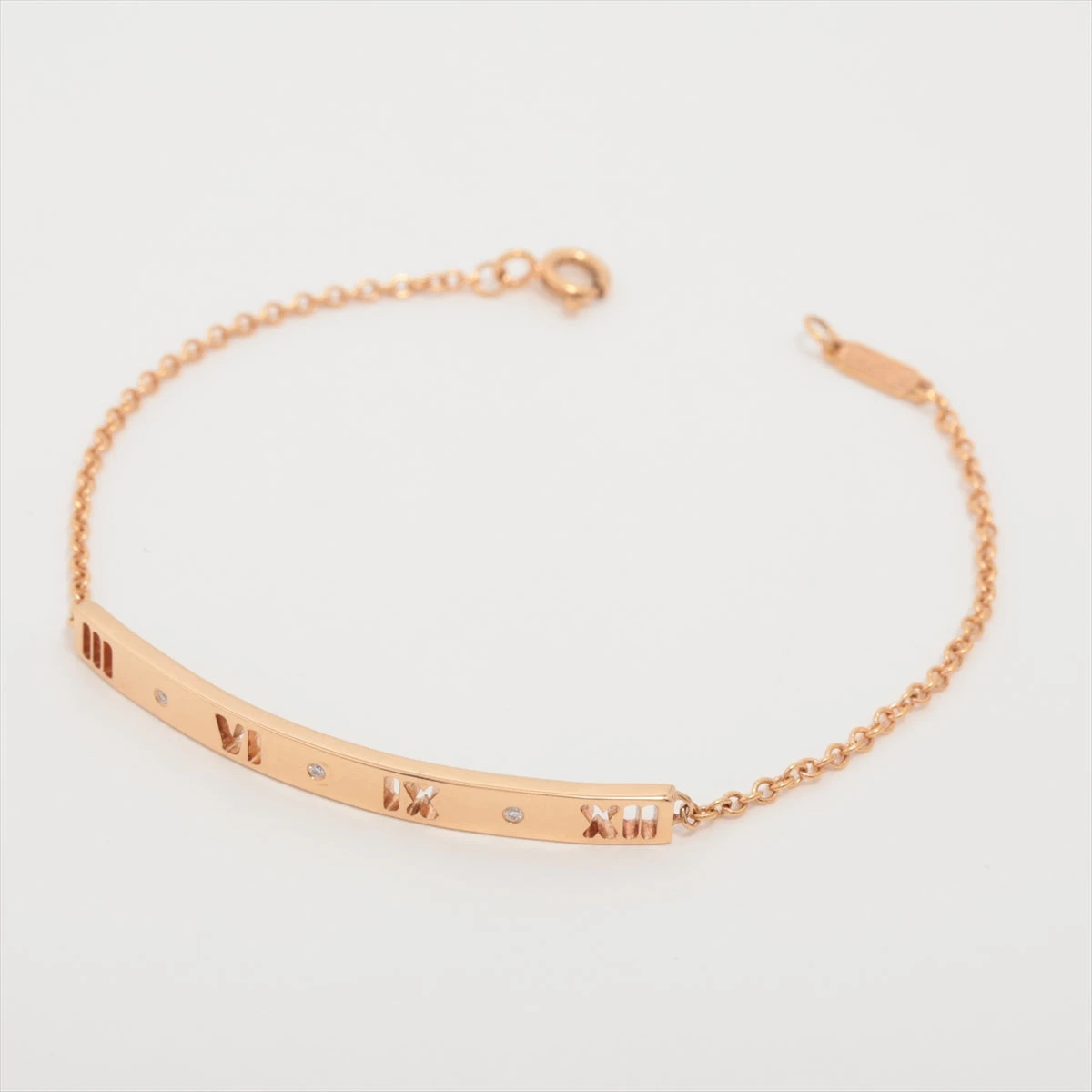 ティファニー アトラス Au750 ダイヤモンド ブレスレット Tiffany & Co. Atlas Open K18 AU750 18K Diamond 4P Bracelet