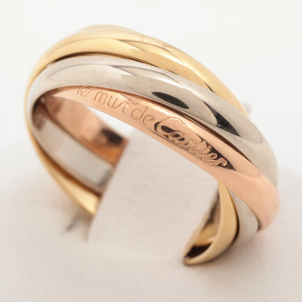 最終価格　カルティエ　5連　トリニティ リング750 １８金　５２ 名古屋】【CARTIER】カルティエ リング 指輪 トリニティ 5連 750 YG PG