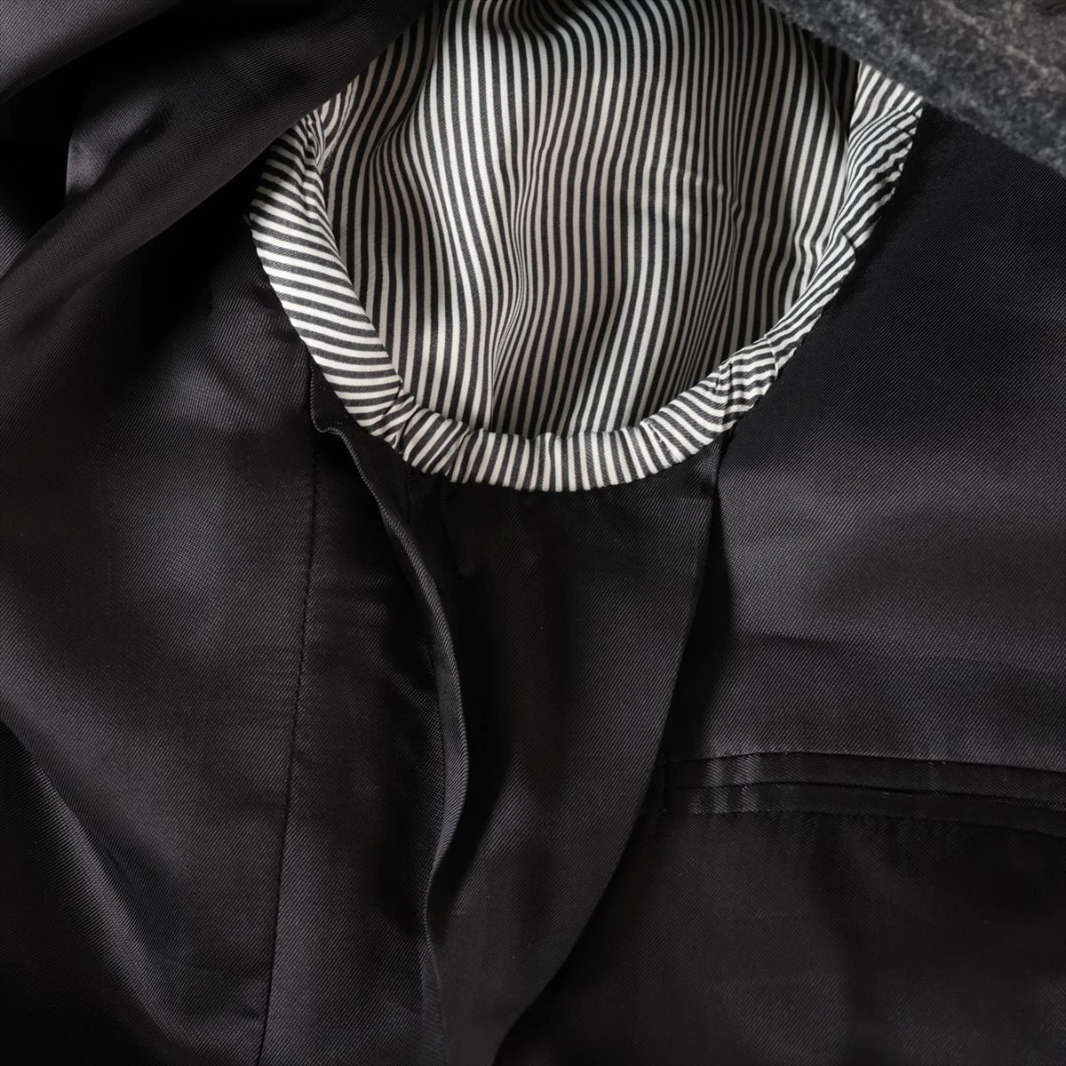 未使用✨セリーヌ エディ期 ストライプテーラードジャケット ウール 34 セリーヌ ウール ジャケット 34 メンズ グレー 2V29834E エディ期