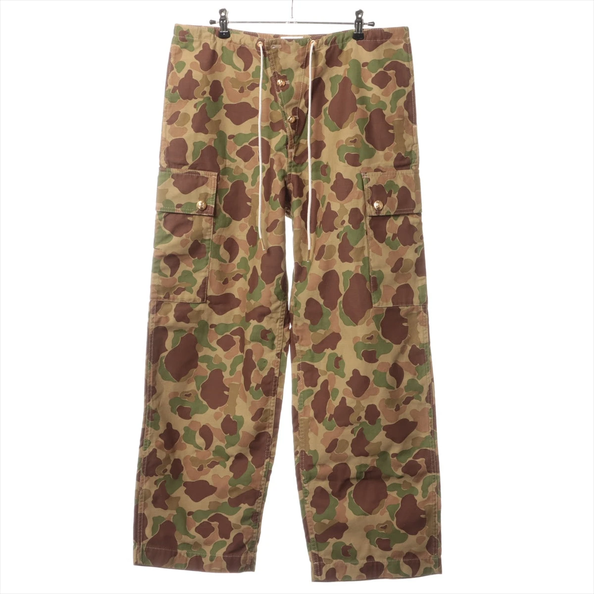 セリーヌ 22AW コットン カーゴパンツ 38 レディース グリーン