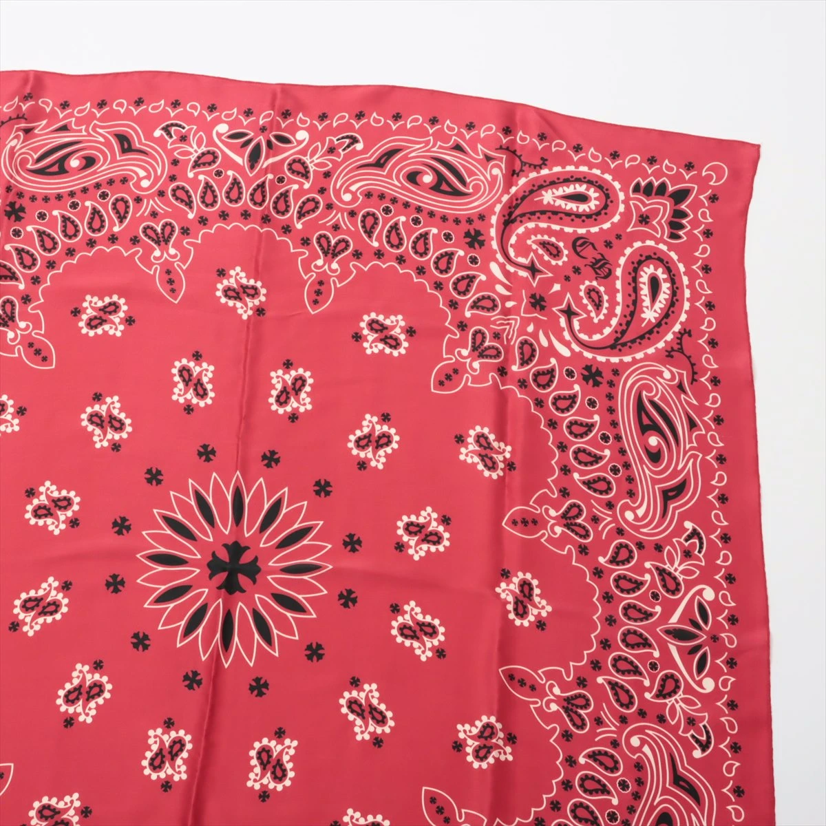 クロムハーツ スカーフ シルク SHOCK TREATMENT ペイズリー柄