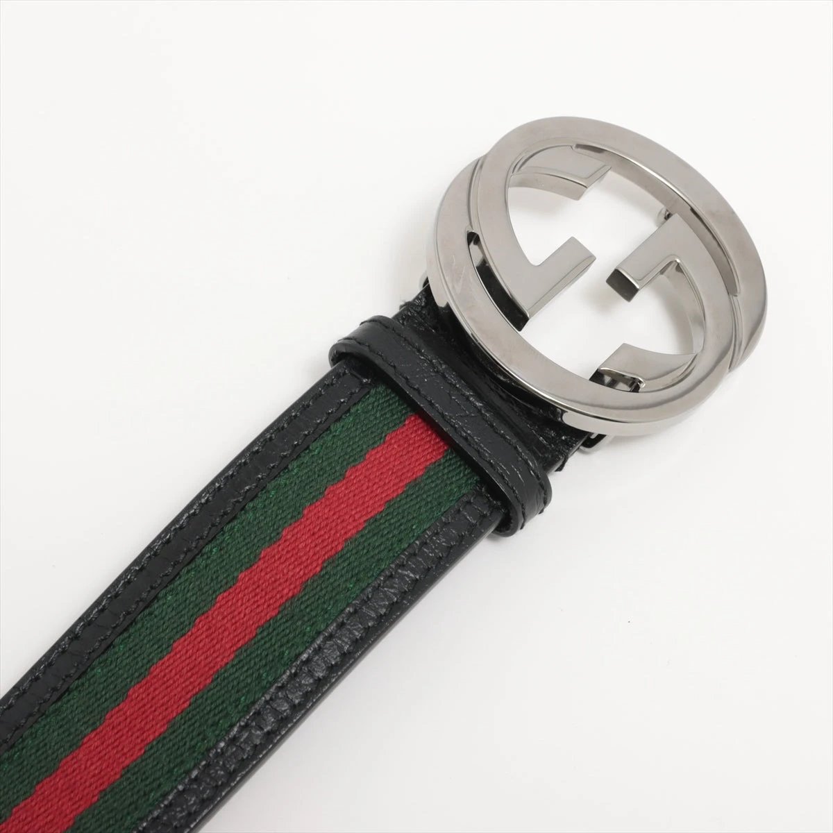 美品 グッチ シマ インターロッキングG ベルト 114984 95/38
