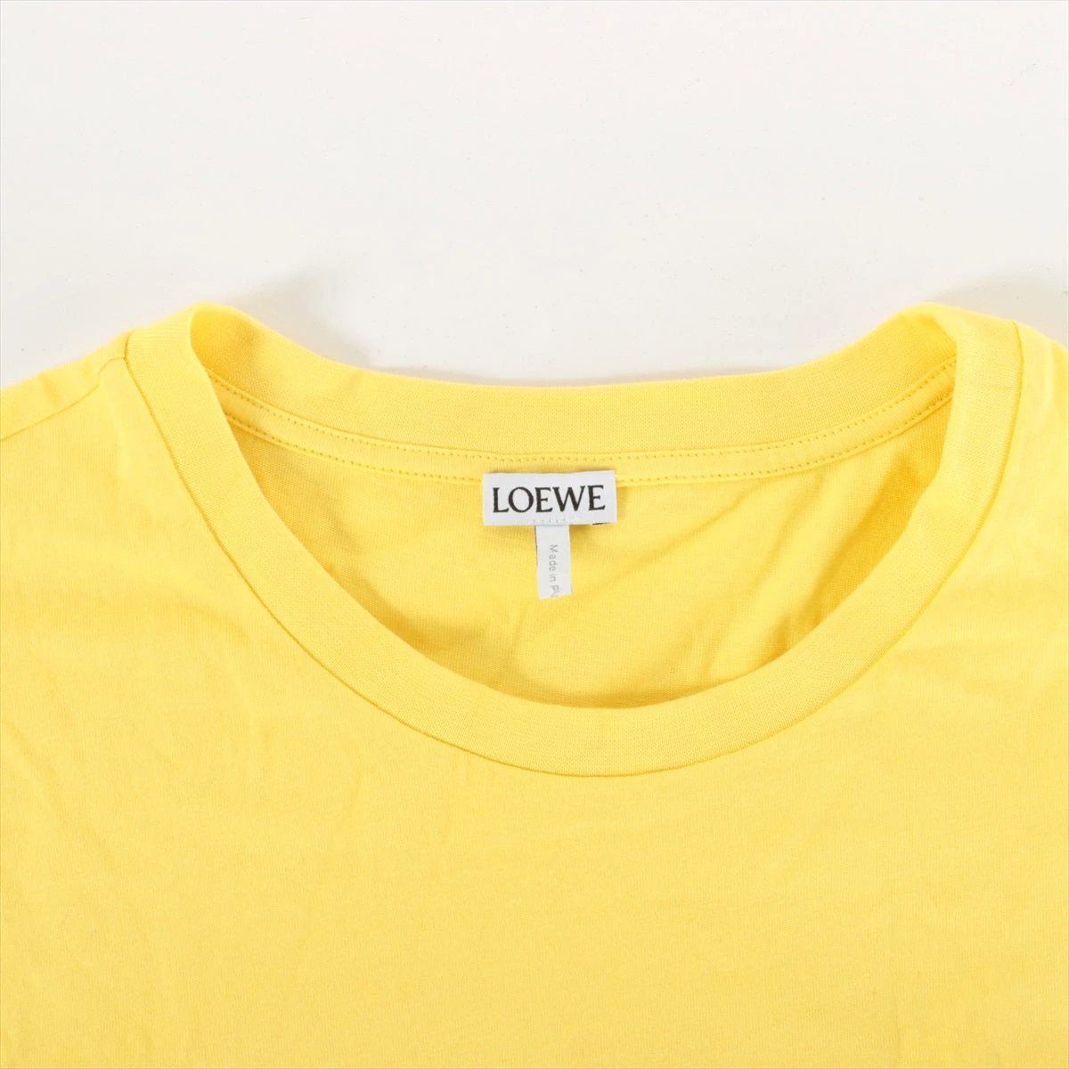 ロエベ アナグラム コットン Tシャツ L メンズ イエローゴールド 
