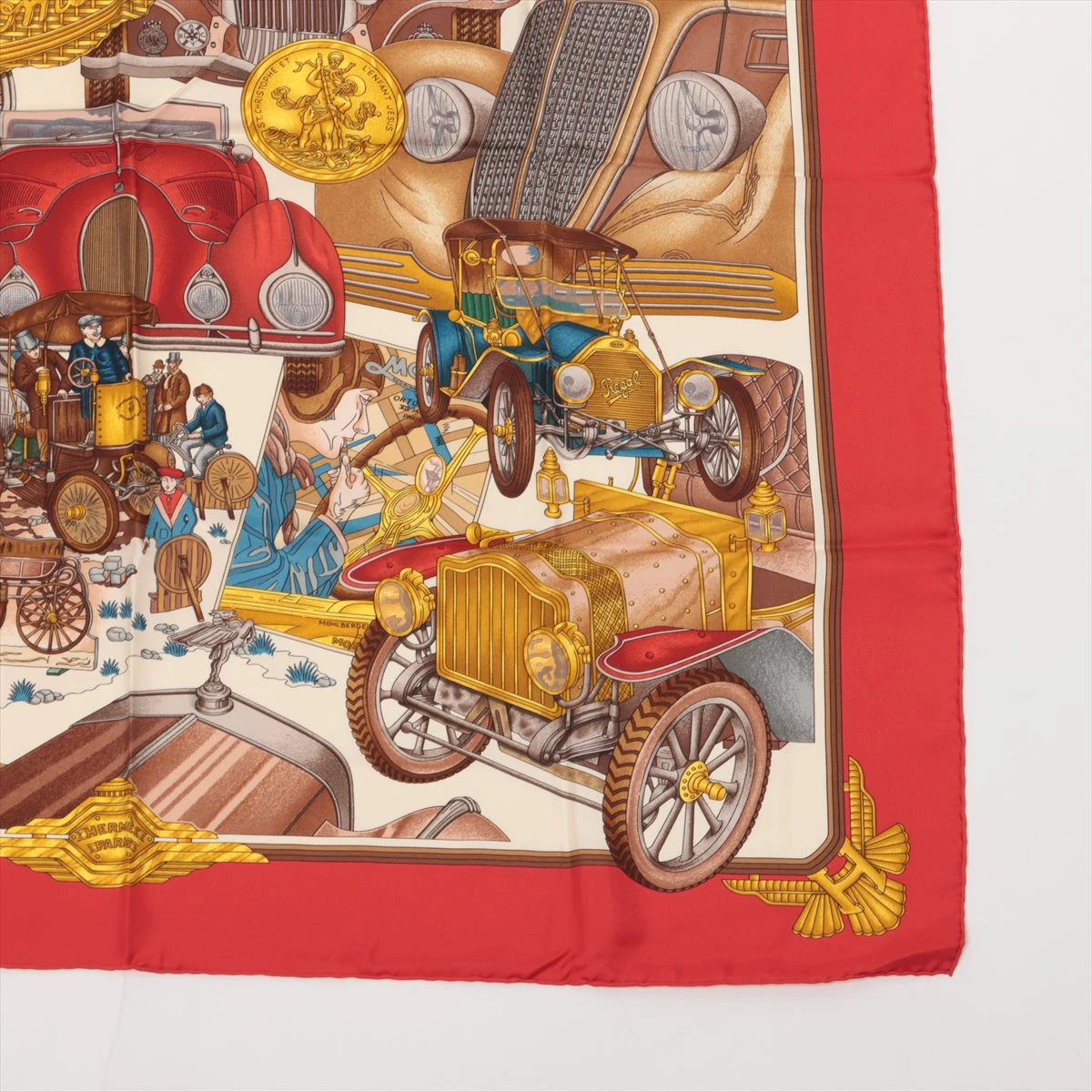 エルメス シルク スカーフ ST.CHRISTOPHE ET L’ENFANT JESUS エルメス カレ90 ST.CHRISTOPHE ET L'ENFANT JESUS オート
