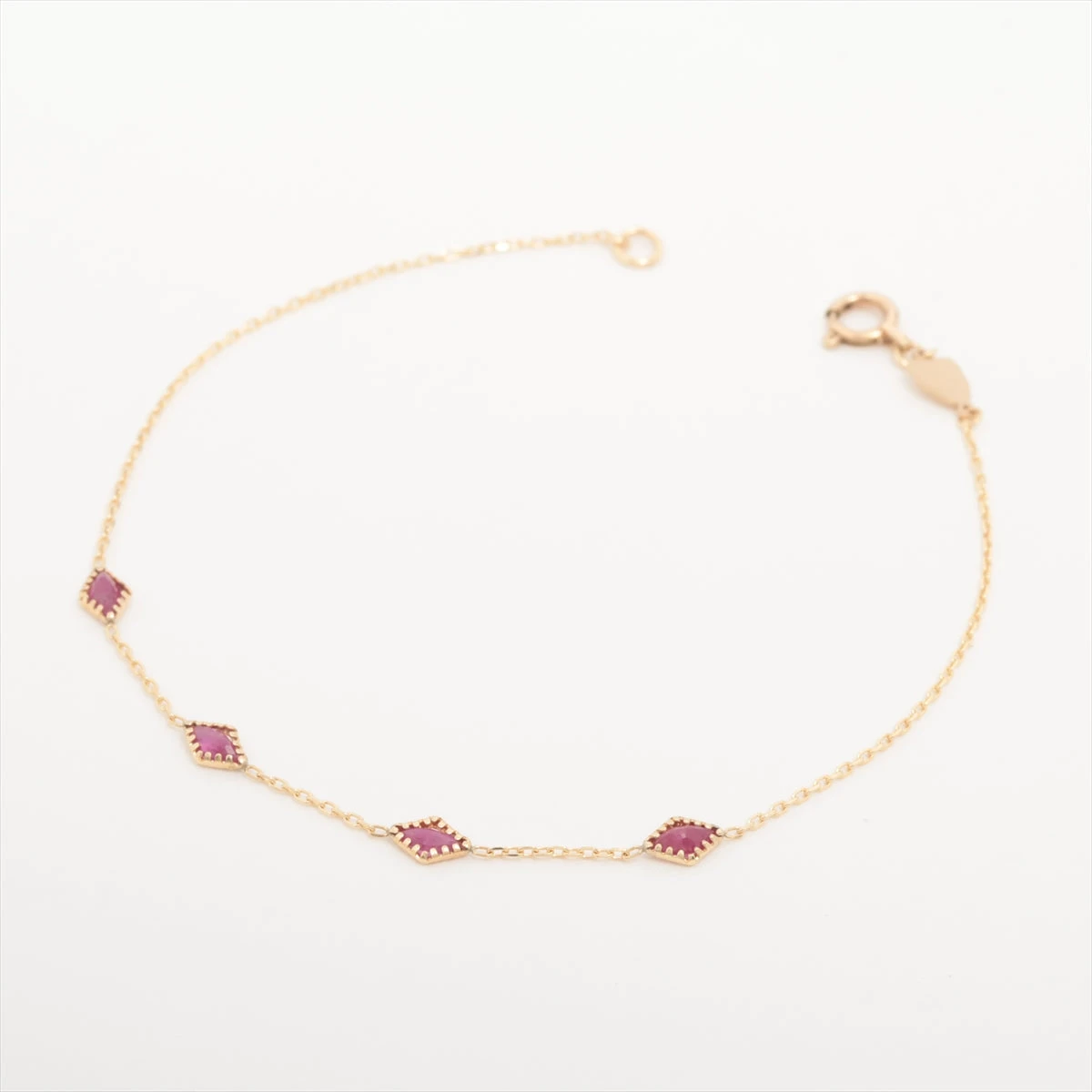 K10 YG ルビーブレスレット K10 YG ルビーブレスレット