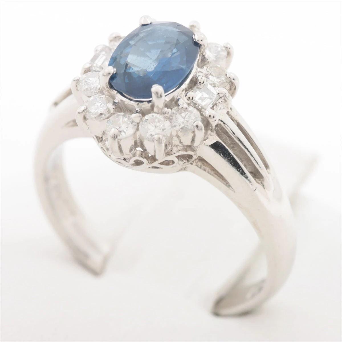 サファイア ダイヤ リング Pt850 5.5g 088 D041 A2057113｜中古  