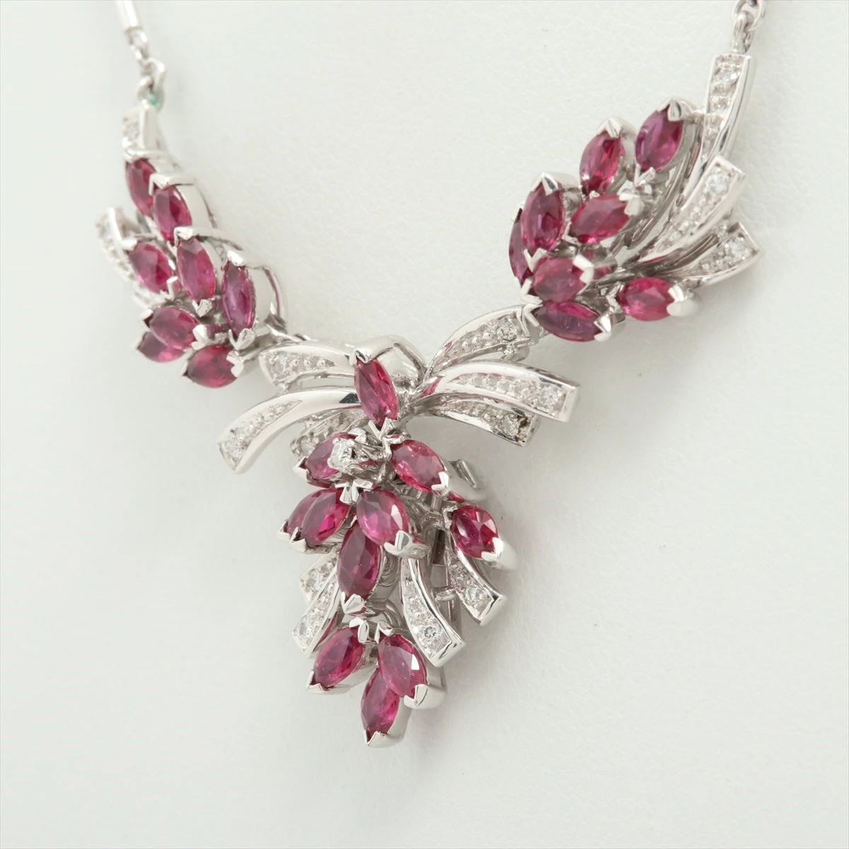 Pt900 & Pt850✨ルビー1.232ct✨ダイヤ0.30ct✨ネックレス タサキ