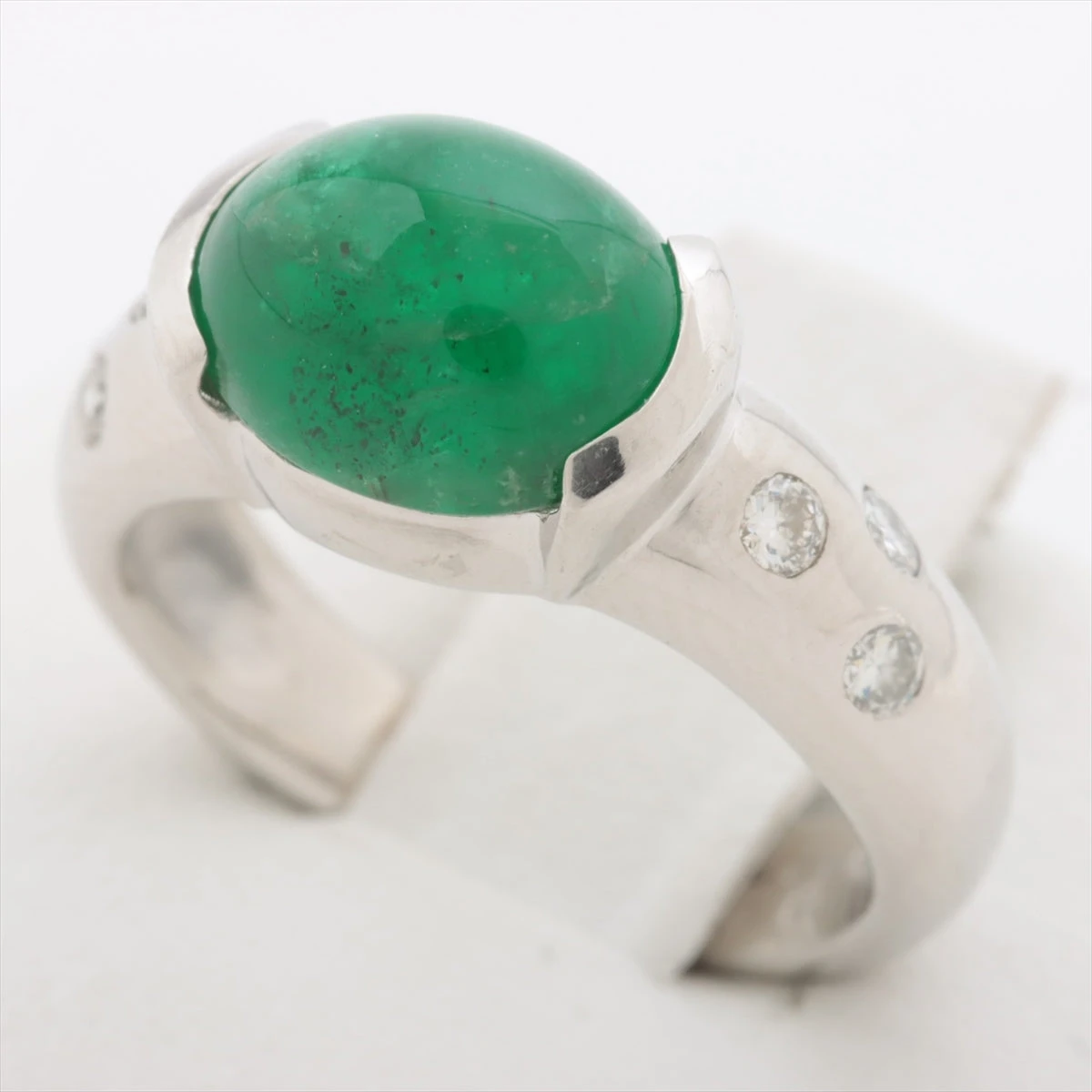 【30-08】エメラルド　ダイヤ　ピンキーリングE0.22ct D0.2ct 30-08】エメラルド ダイヤ ピンキーリングE0.22ct D0.2ct