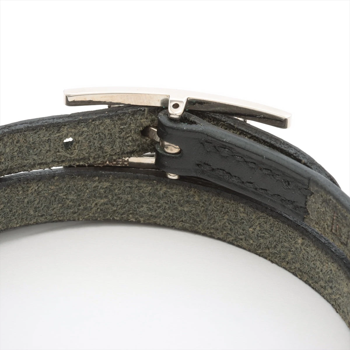 エルメス ブレスレット レザー×メタル ブラック×シルバー