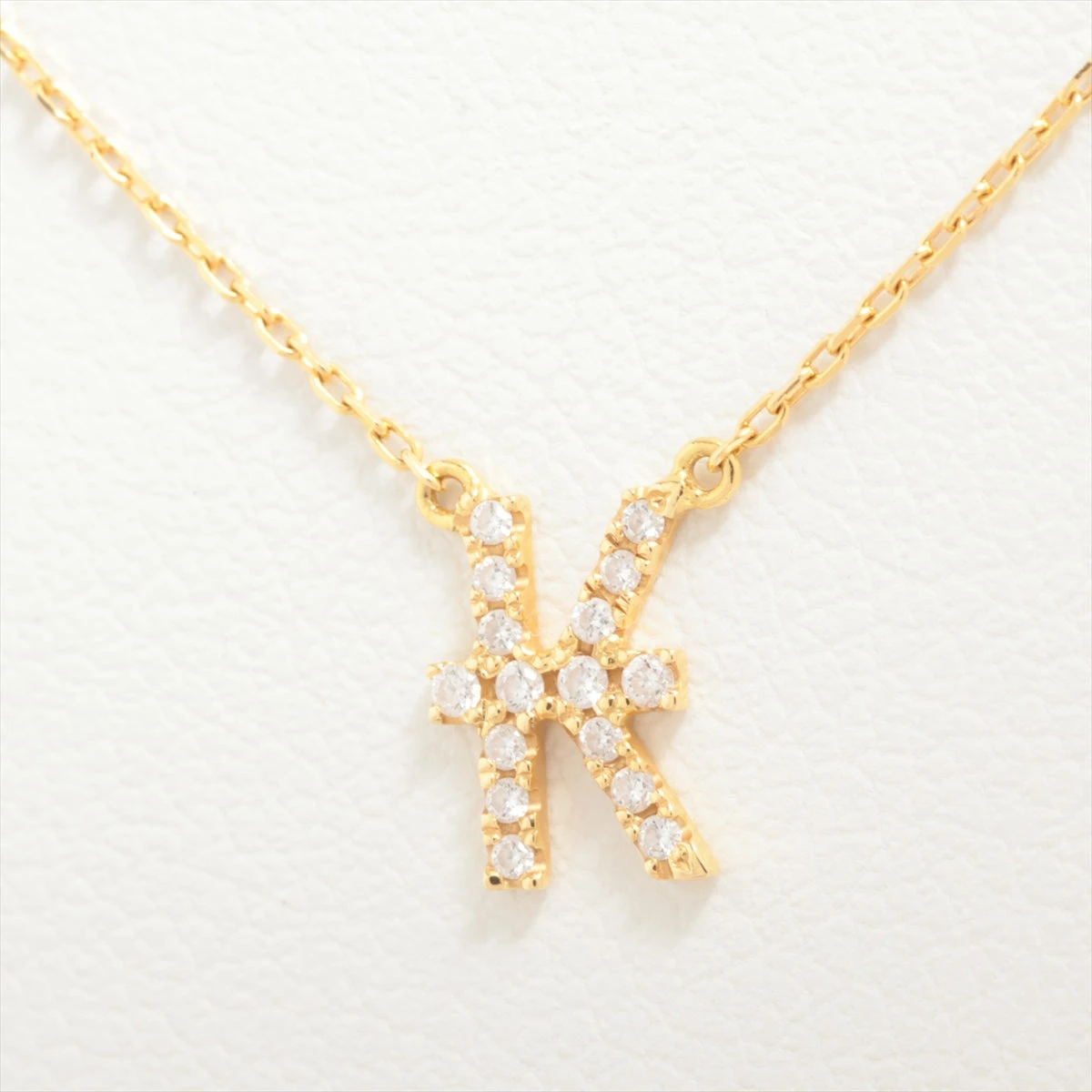 AHKAH アーカー　イニシャル　ダイヤモンド ネックレスK18 YG 箱付き ◇土日限定価格◇AHKAH イニシャルネックレス K アーカー イニシャル