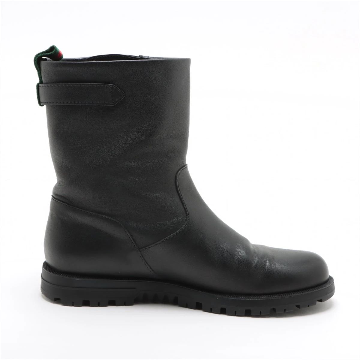 【美品】グッチ ブーツ シェリーライン レースアップ レザー 25.5cm相当 美品】グッチ ブーツ シェリーライン レースアップ レザー 25.5