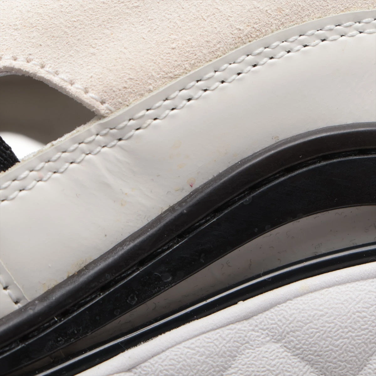 シャネル ココマーク レザー×ファブリック スニーカー 38.5