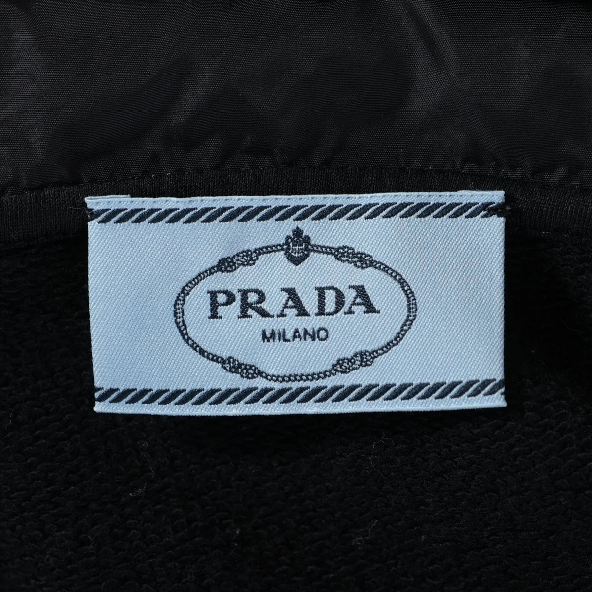 極美品⭐️PRADA ブランドロゴ ナイロンパーカー ナイロンコットン M位 黒 プラダ Re Nylon リ ナイロン 21AW コットン×ナイロン パーカー