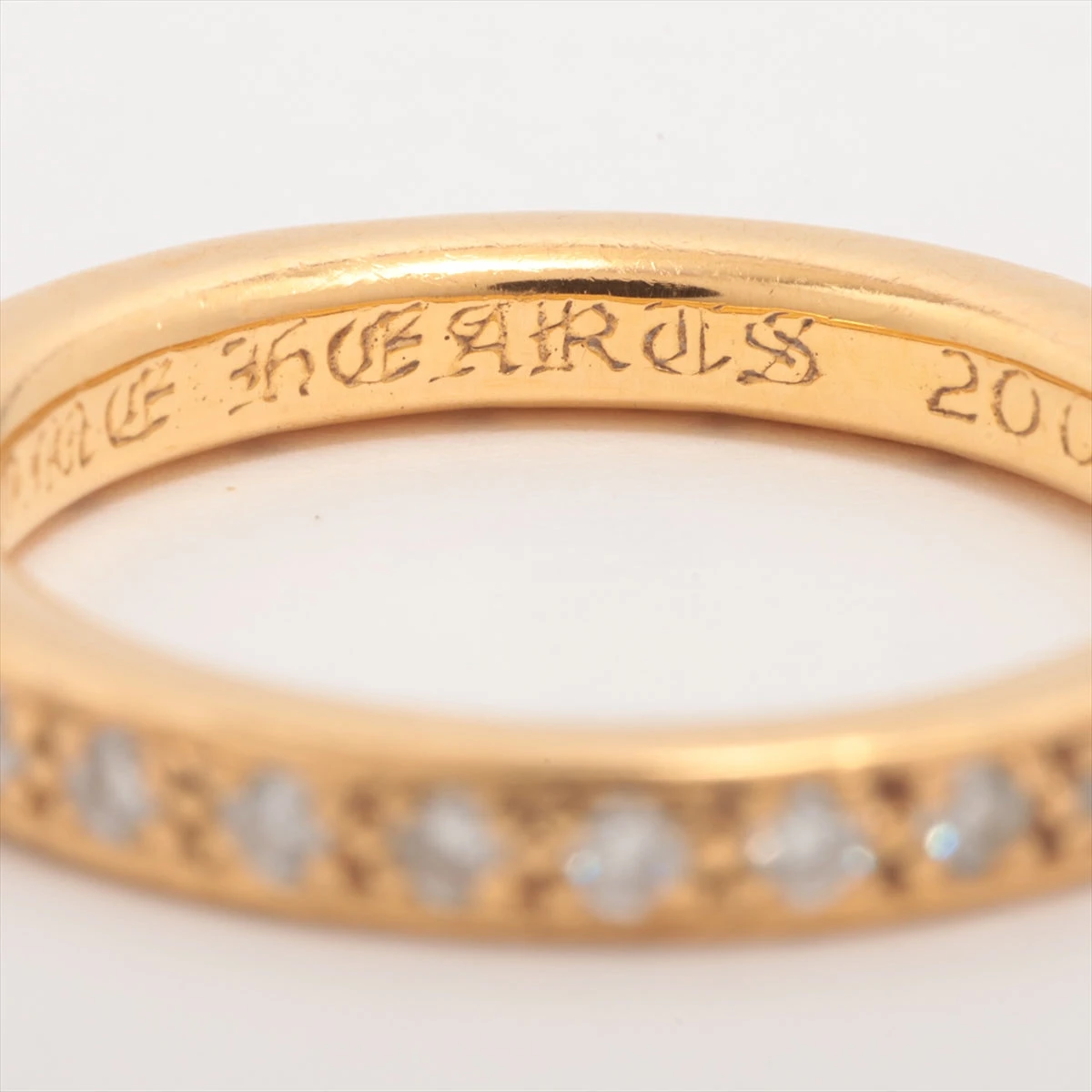 クロムハーツ TFL リング 22k 5.9g 純正PAVEダイヤ A2699077｜中古