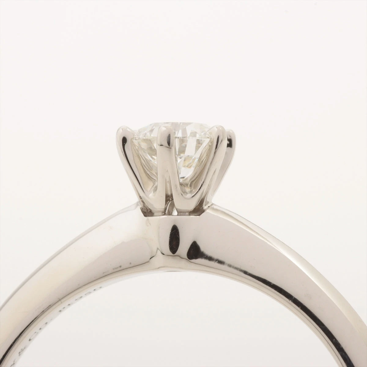 ティファニー ソリテール ダイヤ リング Pt950 3.8g D0.28 イニシャル