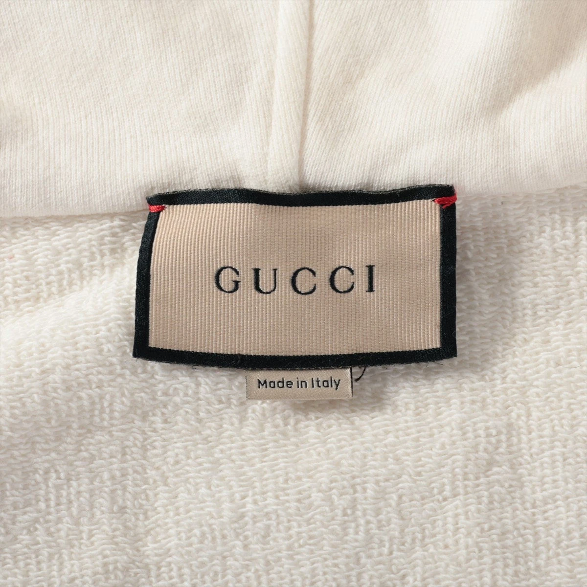 グッチ コットン パーカー XL メンズ ホワイト 645320 ハーフジップ