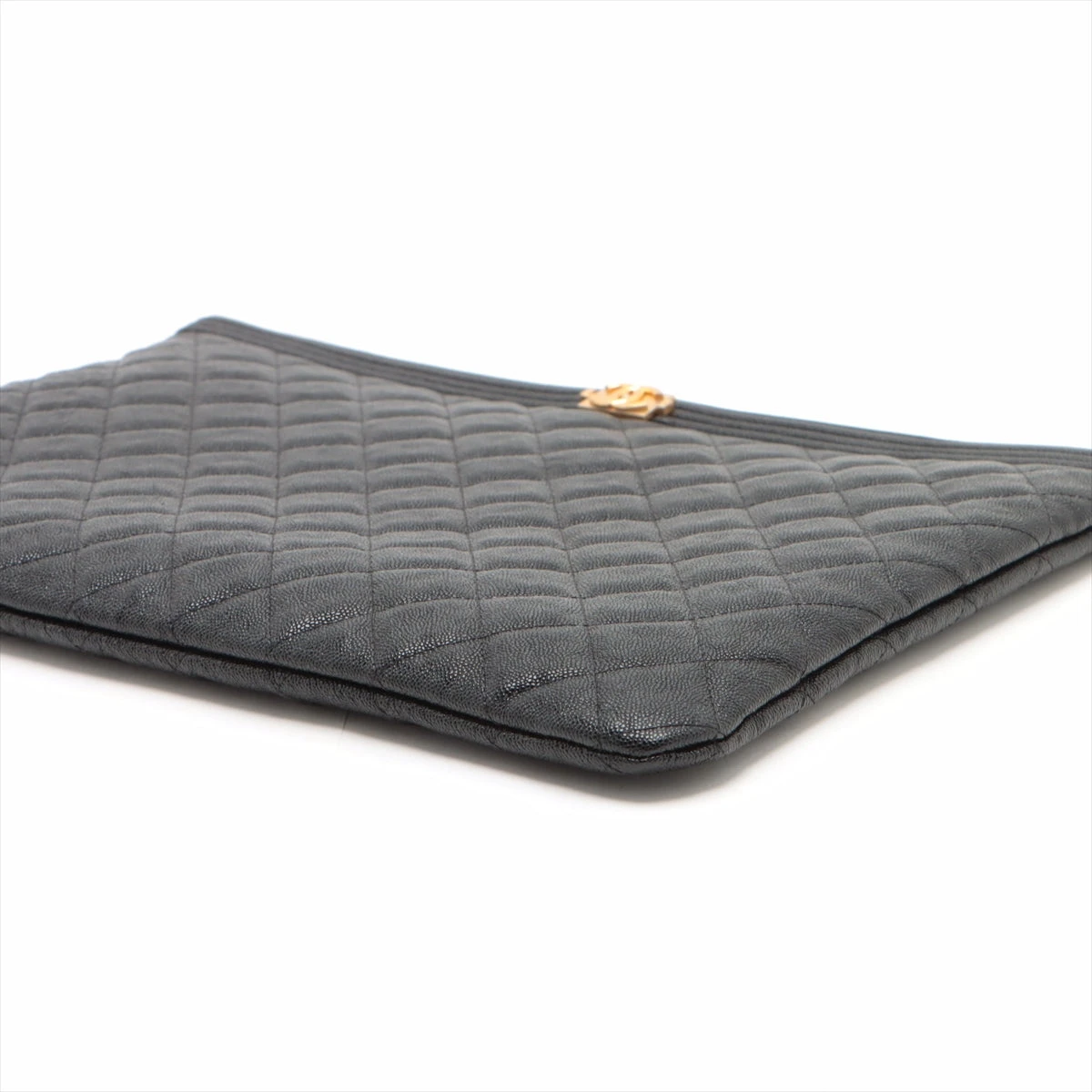 【売り切り激安価格】CHANEL　シャネル　キャビアスキンクラッチバッグ シャネル CHANEL 美品 マトラッセ キャビアスキン ココマーク 二