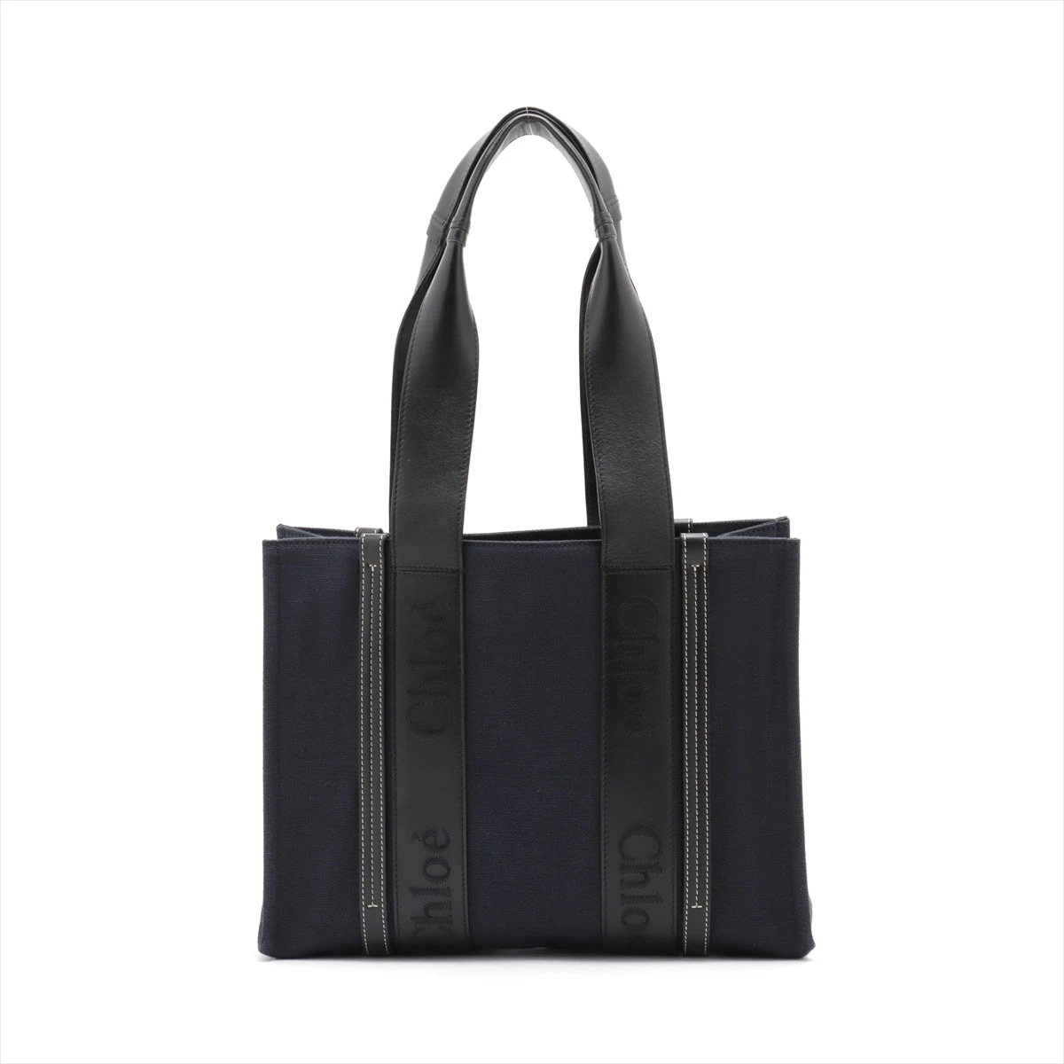 Chloe クロエ ウッディ スモールトートバッグ ベージュ/ブラウン