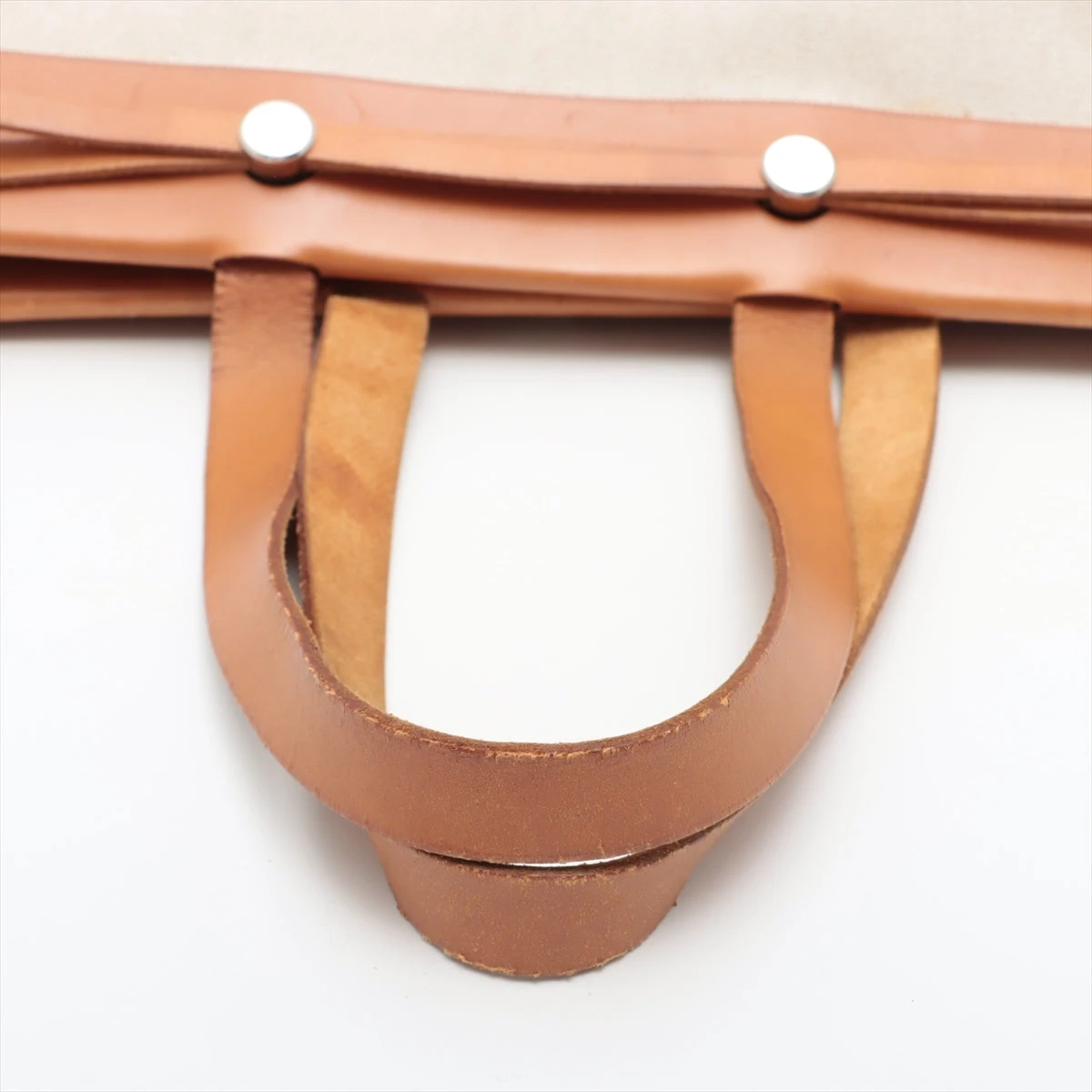 エルメス エールバッグ カバスMM トワルアッシュ ブラウン シルバー