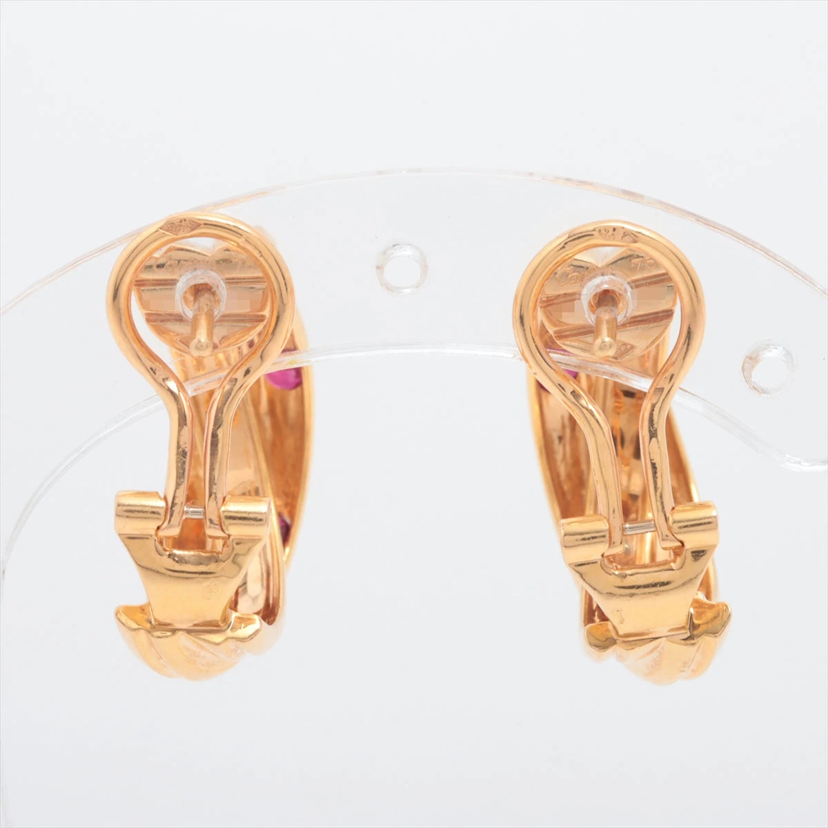 カルティエ　トリニティ　ダイヤサファイアルビーピアス カルティエ(CARTIER)カルティエ トリニティピアス ルビー サファイア