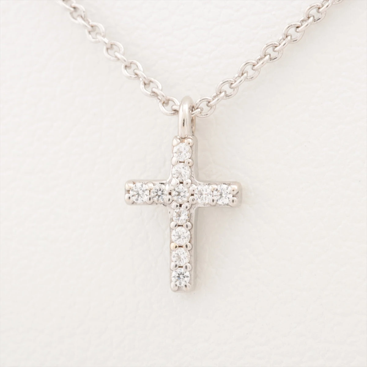 【美品】ティファニーメトロクロス ミニダイヤ ネックレス 3730 TIFFANY メトロクロス ミニダイヤ ネックレス 3730