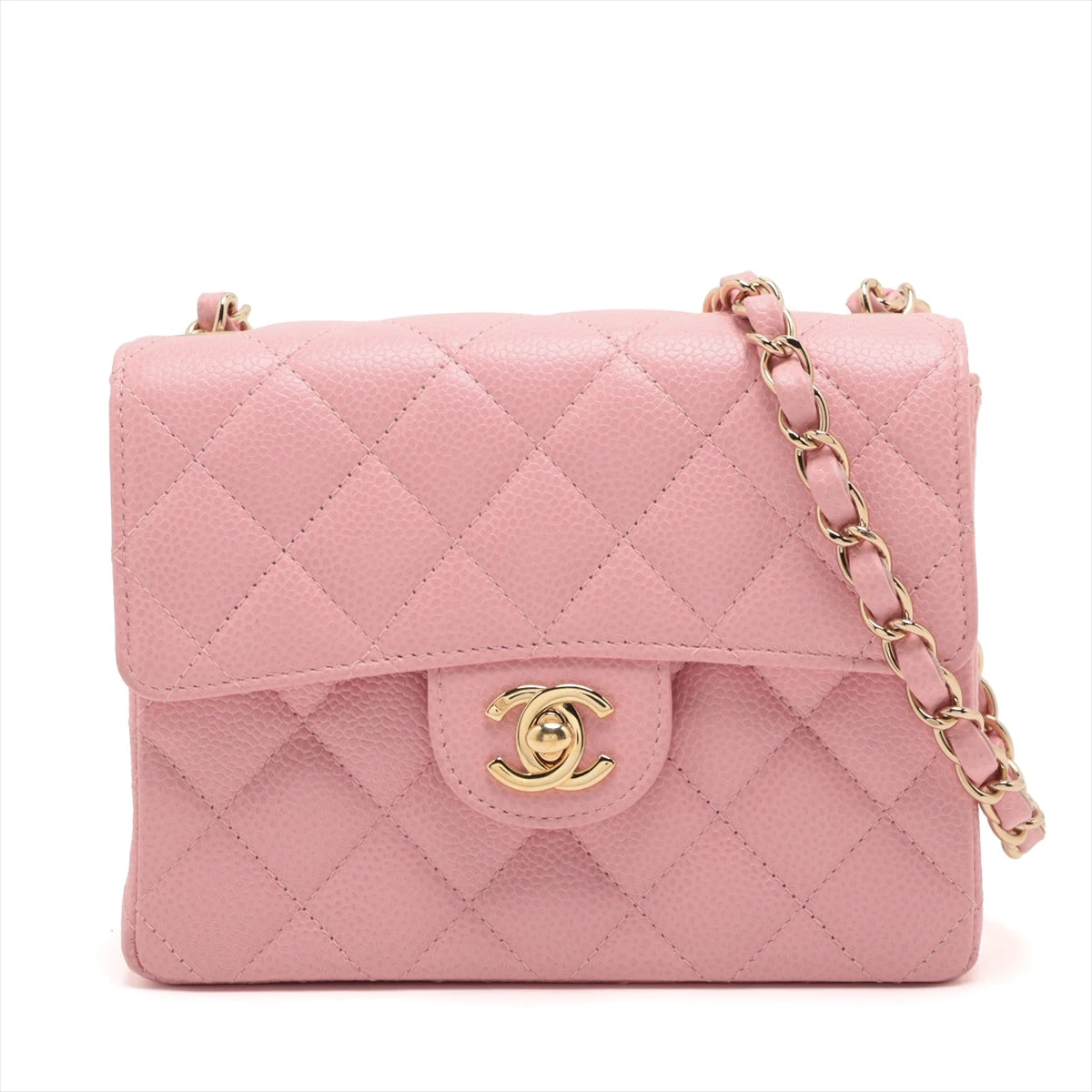 CHANELリボンネオピンク1ロール50m シャネル ミニマトラッセ17 キャビアスキン シングルフラップ シングル