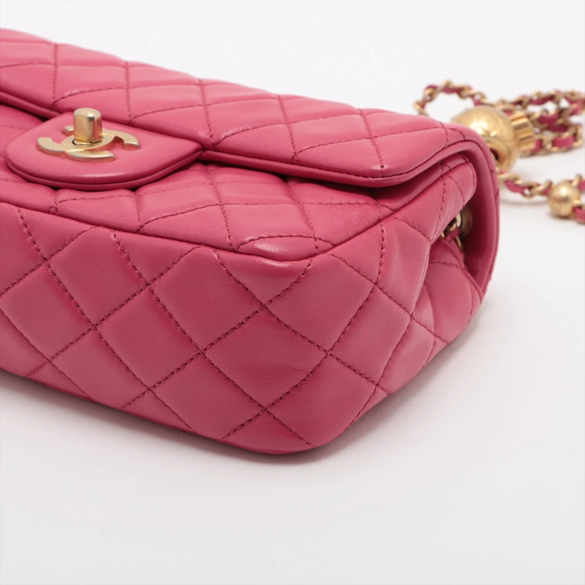 シャネル ミニマトラッセ20 ラムスキン シングルフラップ シングル