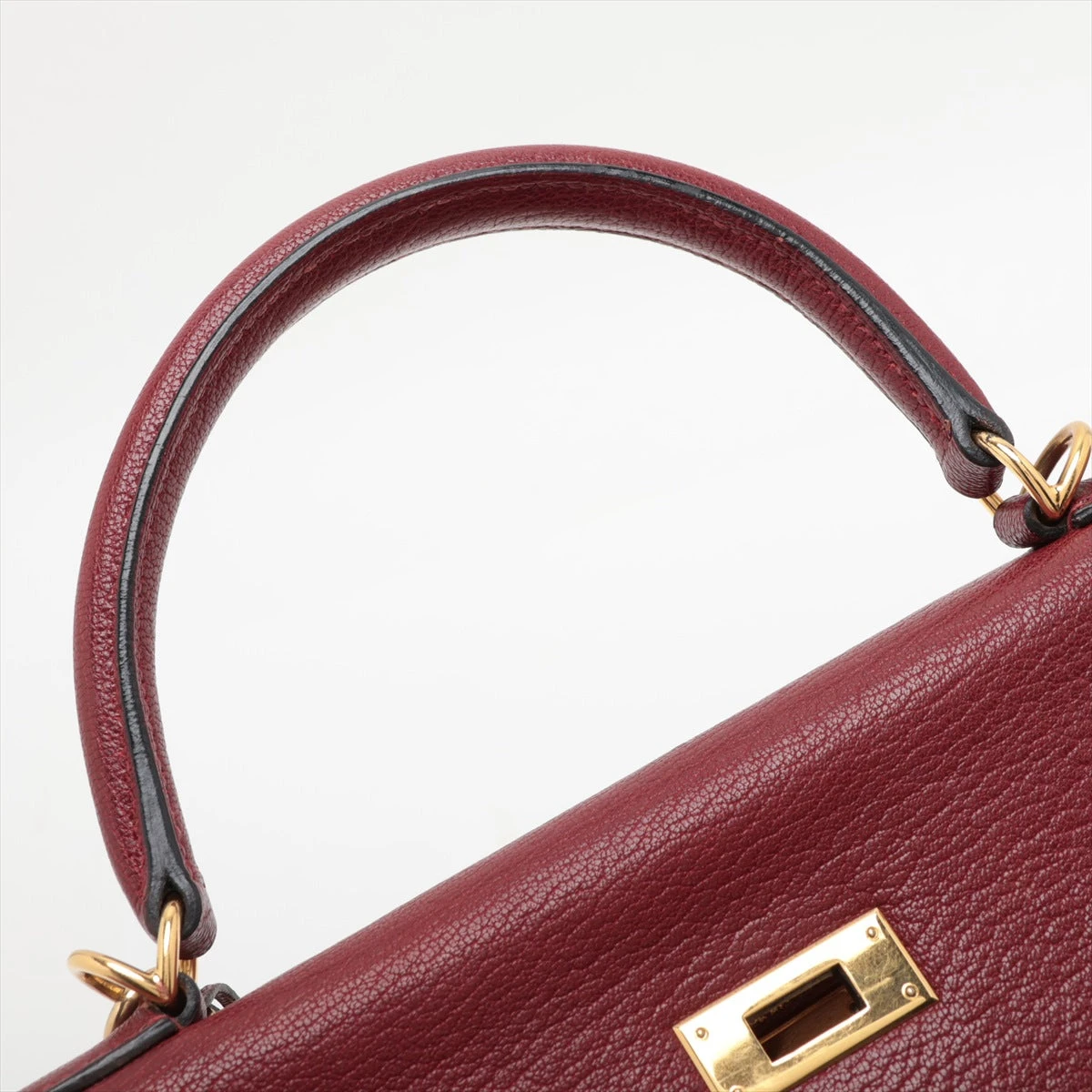 エルメス ケリー35 トワルアッシュ×シェブルミゾル ルージュ