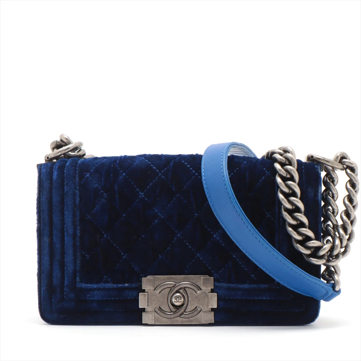 シャネル ボーイシャネル20 スモール ベロア チェーンショルダーバッグ  