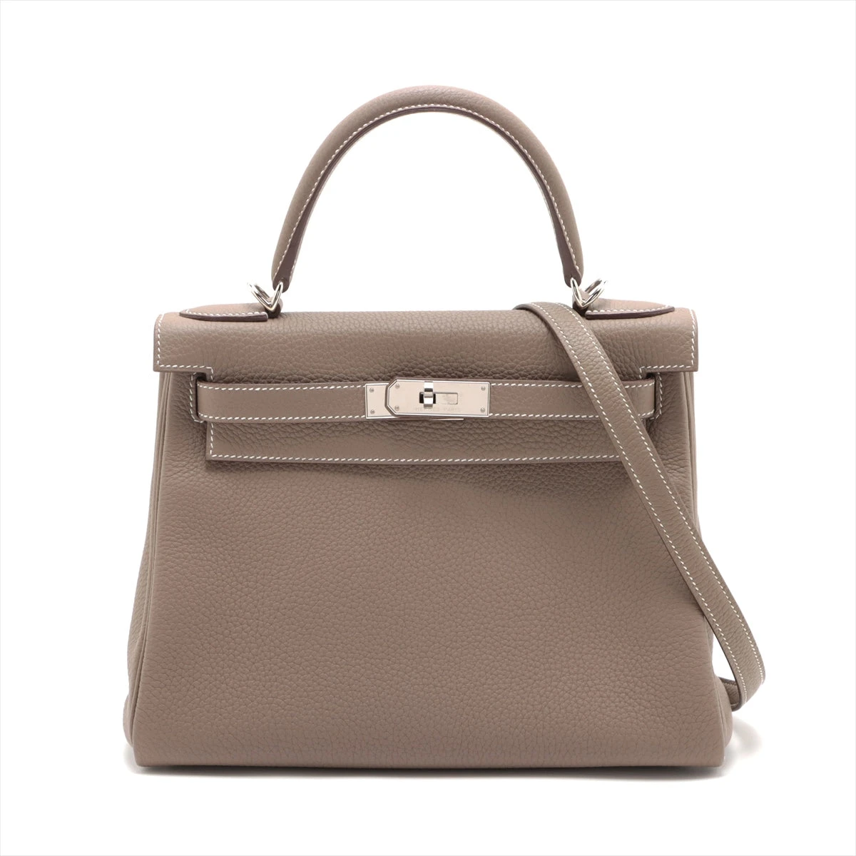 エルメス ケリー28 トゴ エトゥープ シルバー金具 D:2019年