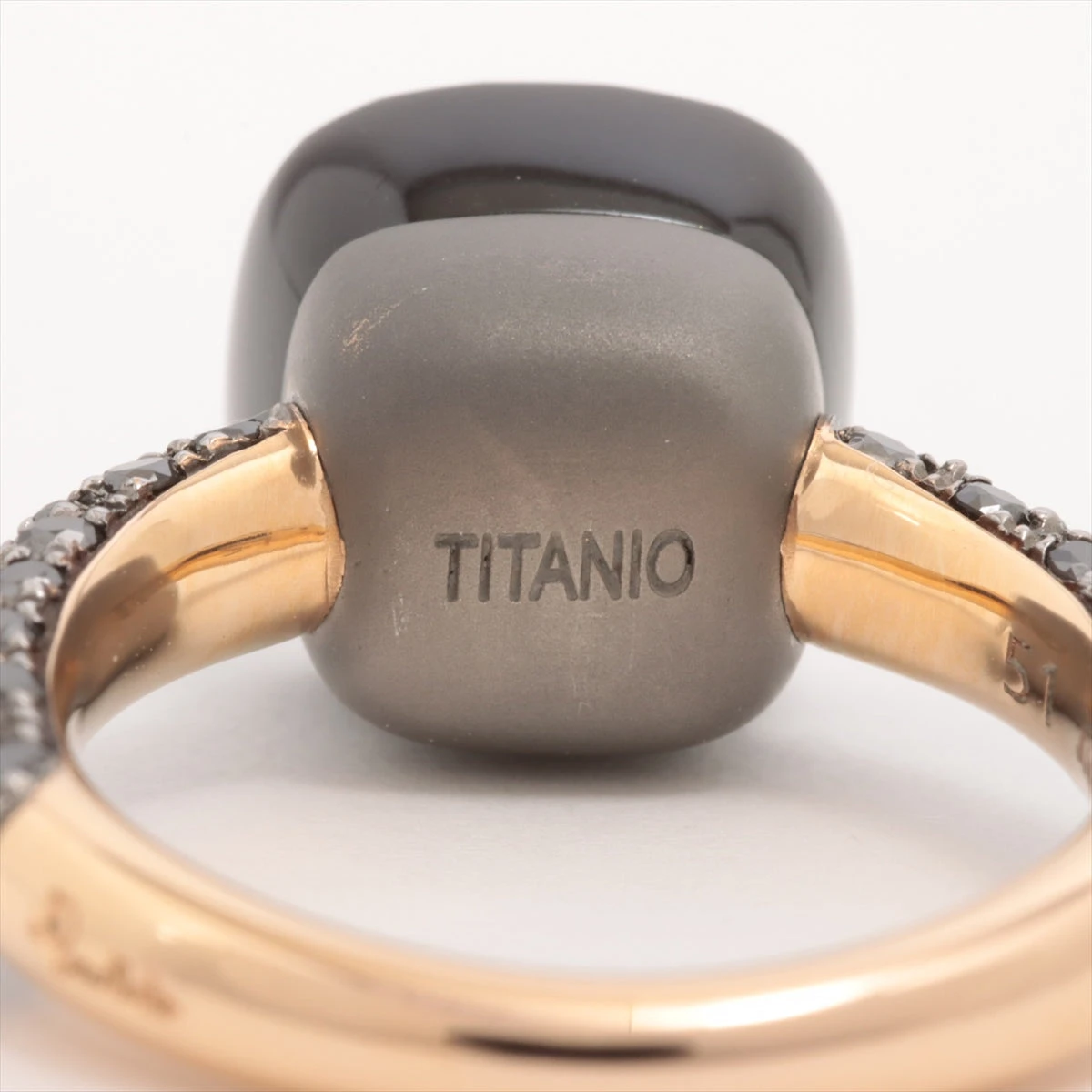 ポメラート ヌード クラシック オブシディアン ブラックダイヤ リング