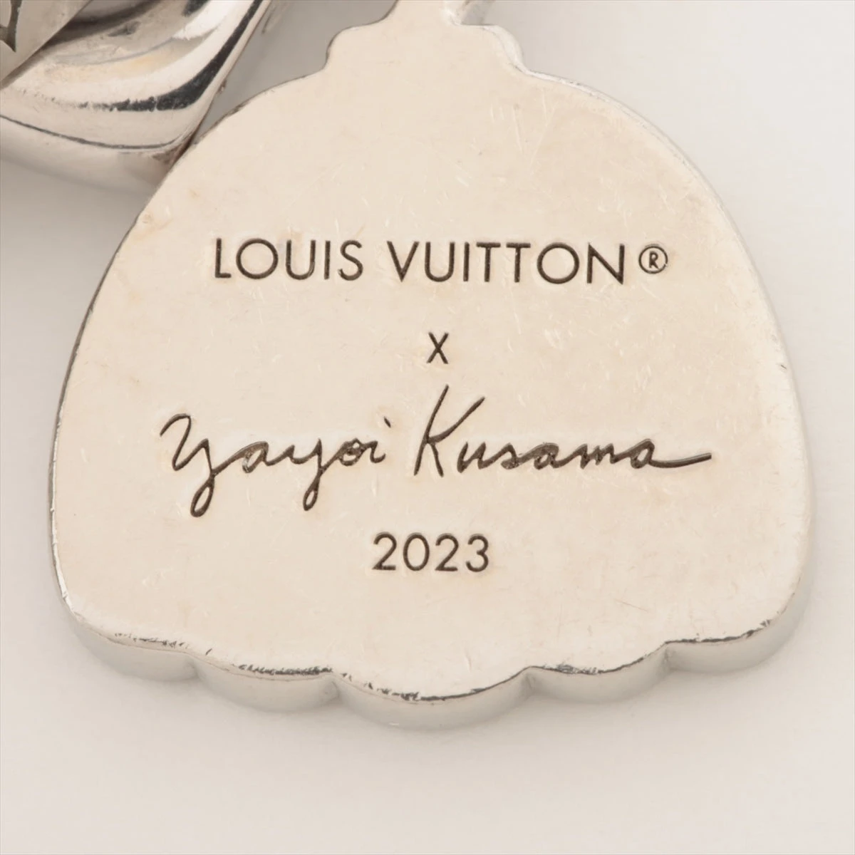 ヴィトン×草間彌生 LE4262 ネックレス メタル ブラック×レッド M01087