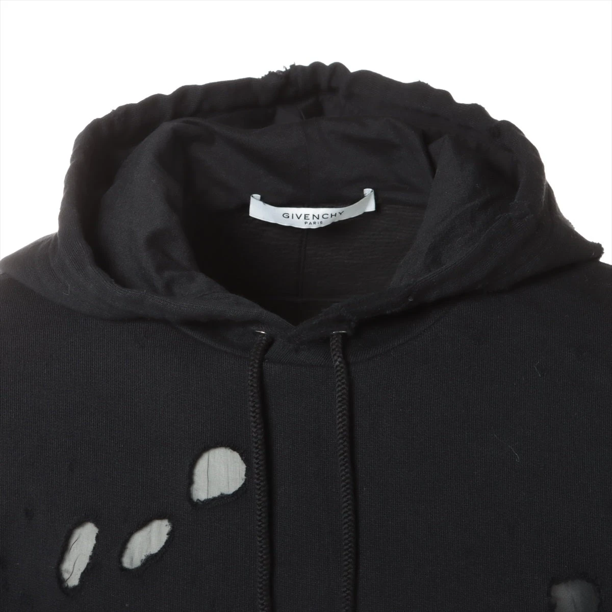 ジバンシィ ブラックコットンパーカー ジバンシィ 17AW コットン パーカー M メンズ ブラック