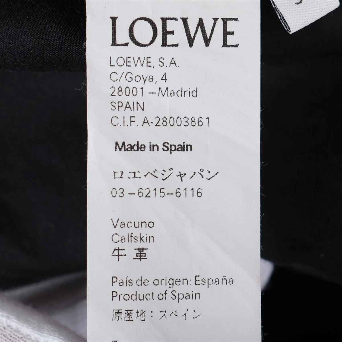 ロエベ カーフスキン レザージャケット 36 レディース ブラウン ノー  