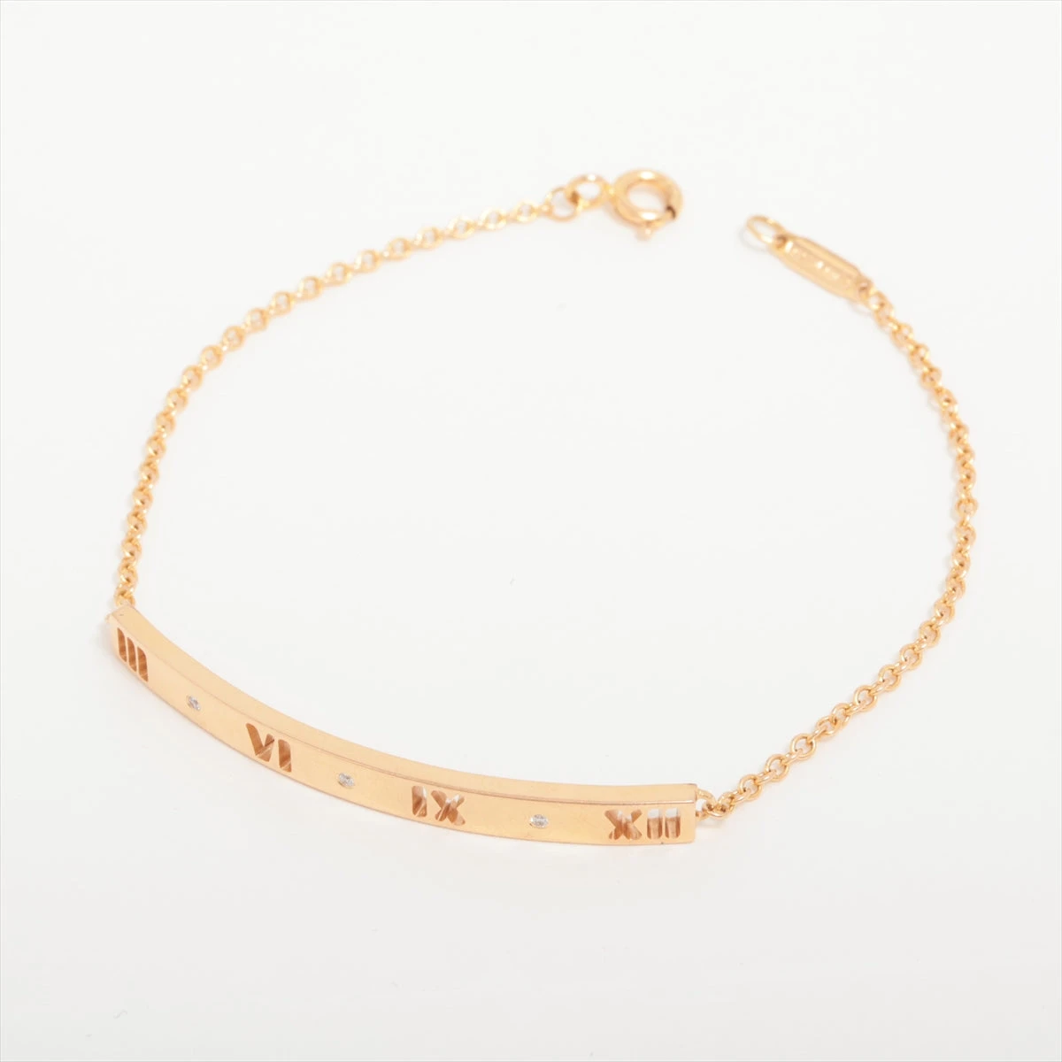 ティファニー　アトラス　3Pダイヤ　ブレスレット　750　K18ローズゴールド ティファニー アトラス 3P ダイヤ ブレスレット 750(PG) 4.1g