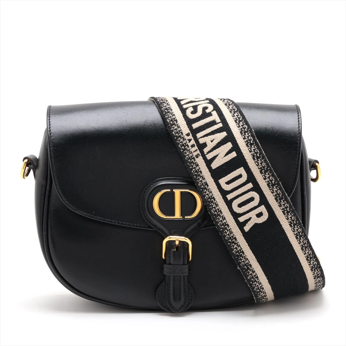 ディオール BOBY M ボビー レザー ショルダーバッグ ブラック【中古】 Dior - ディオール BOBY M ボビー レザー ショルダーバッグ ブラック