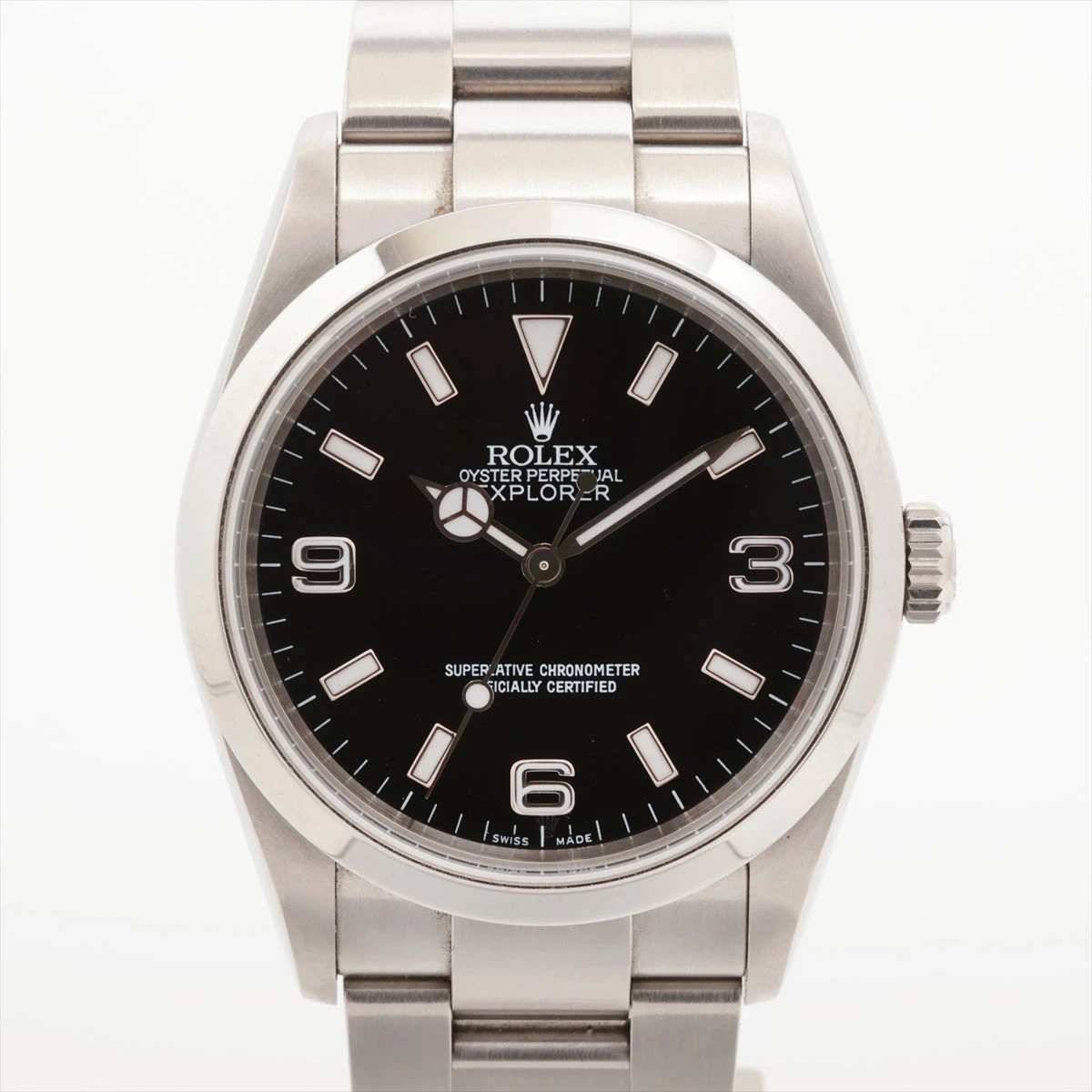 アメリカ通販ファッション SS 114270 エクスプローラーⅠ ロレックス AT あまり 黒文字盤 工芸品