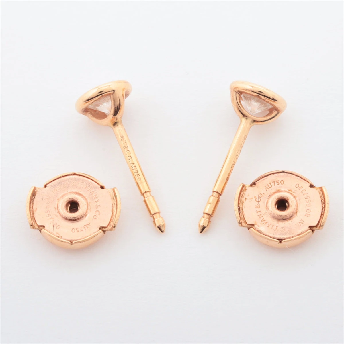 ティファニー バイザヤード ダイヤ ピアス 750(PG) 1.9g 直径約5.19mm