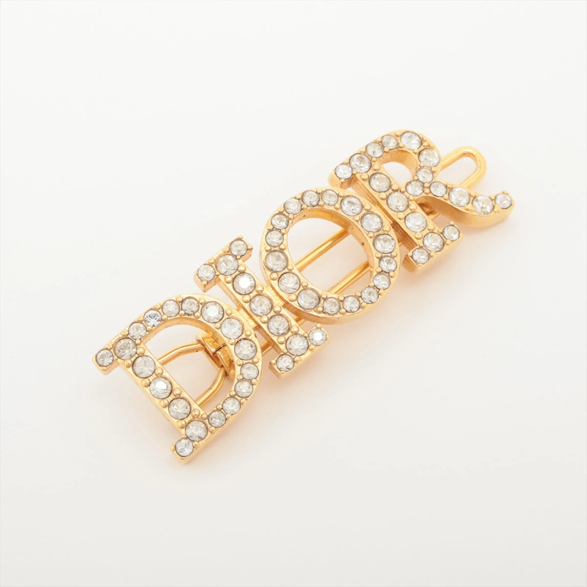 【希少☆極美品】Dior CD ヘアクリップ ヘアピン ゴールド ラインストーン ディオール/ヘアピン ロゴラインストーン【SALE】 – セレブブランド