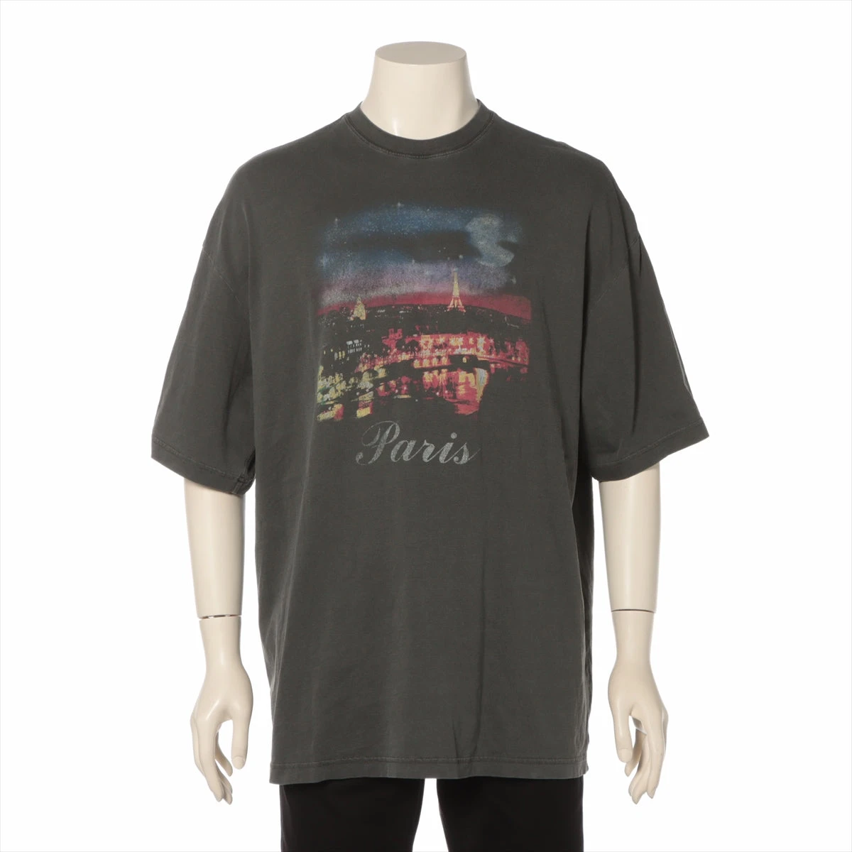 バレンシアガ 17年 コットン Tシャツ S メンズ グレー 482382 A2714303  