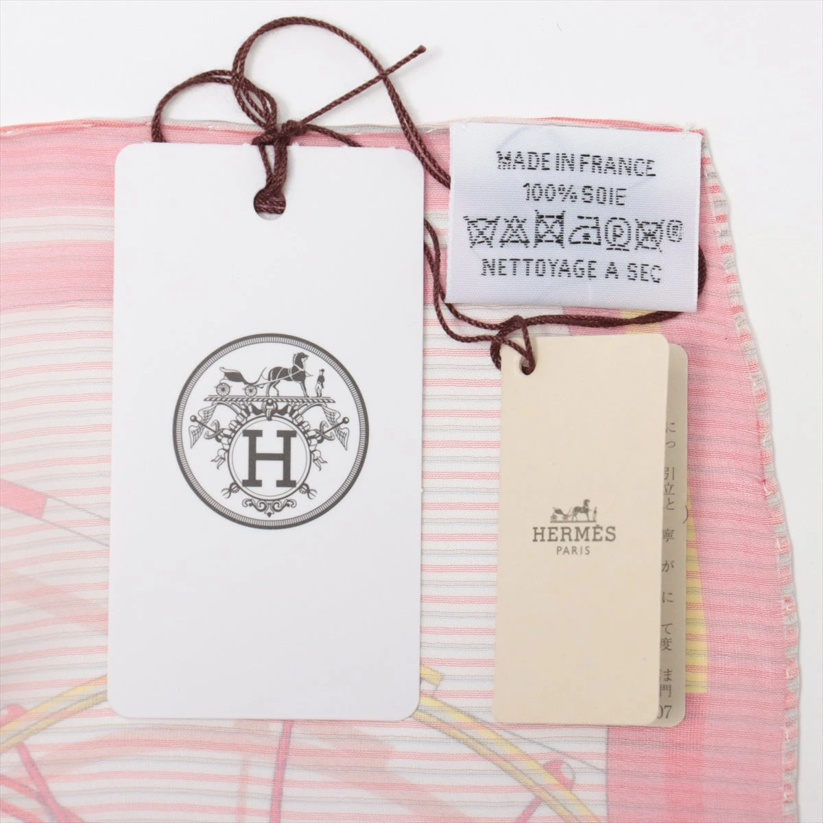 エルメス ガヴロッシュ45 Voitures en Equilibre スカーフ シルク