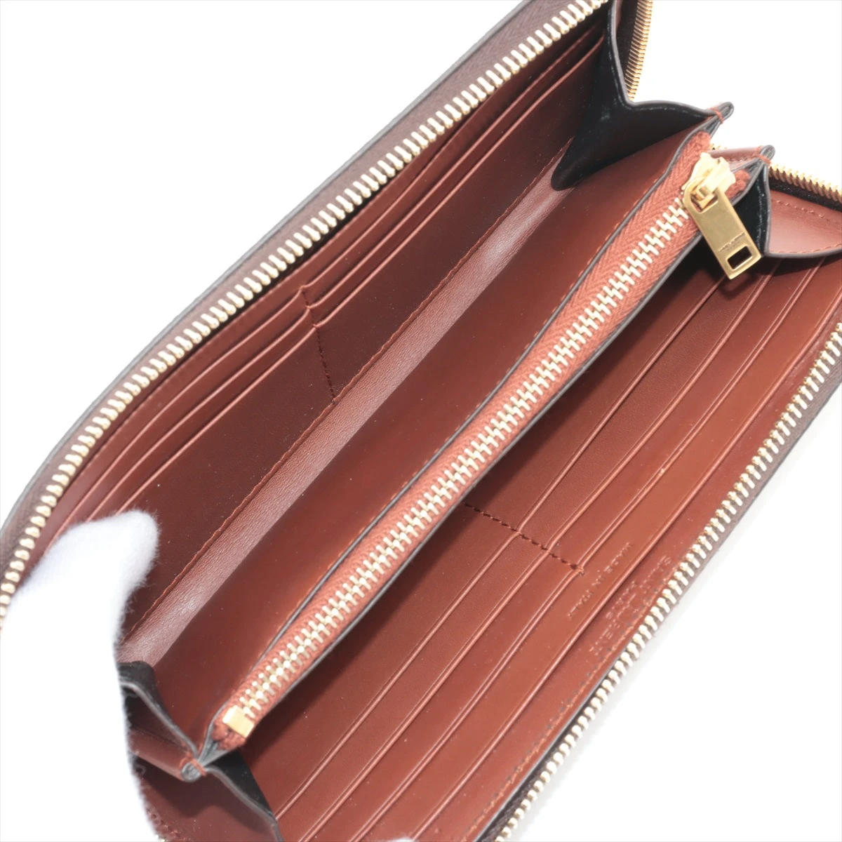サンローラン モノグラム YSL PVC ラウンドジップウォレット ブラウン