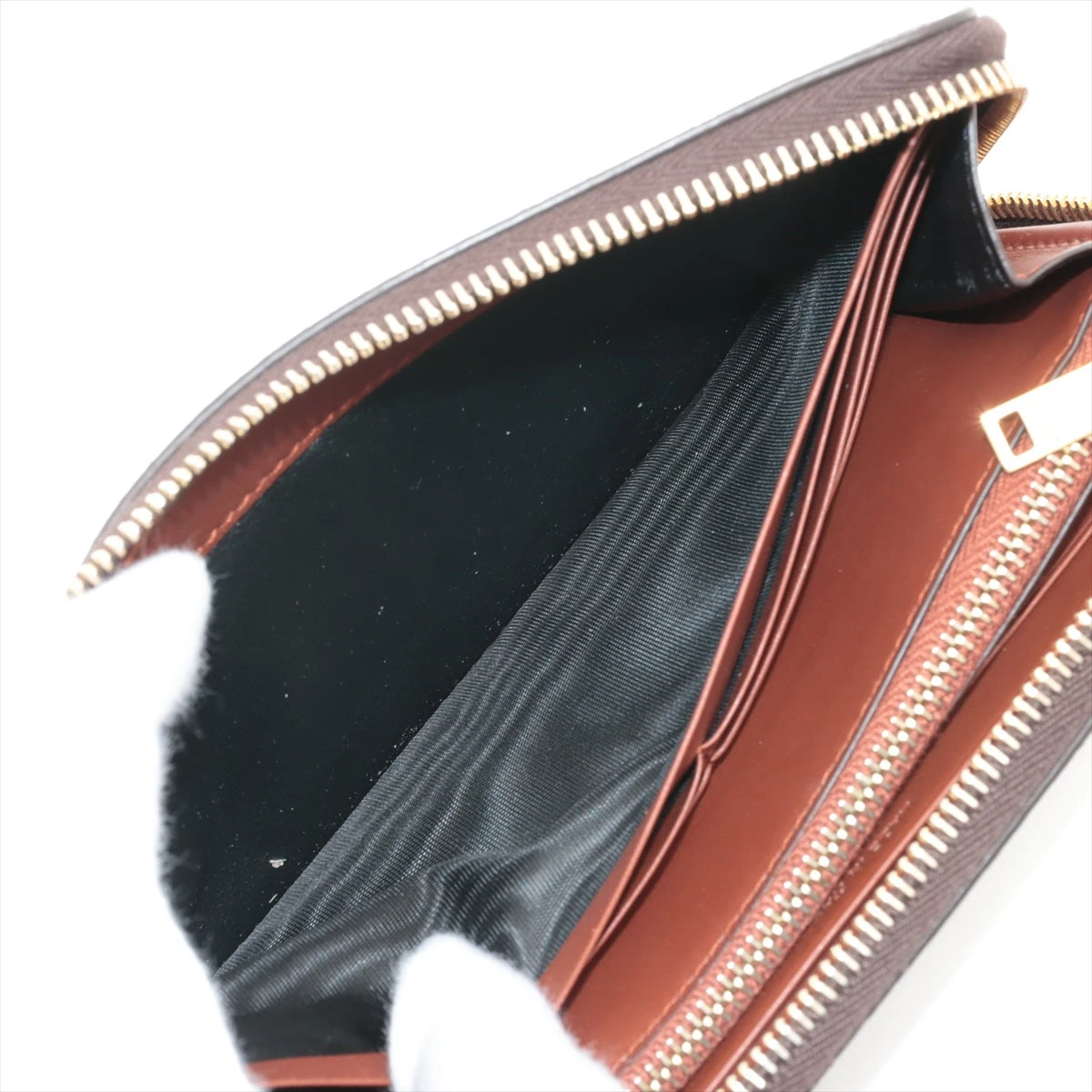 サンローラン モノグラム YSL PVC ラウンドジップウォレット ブラウン